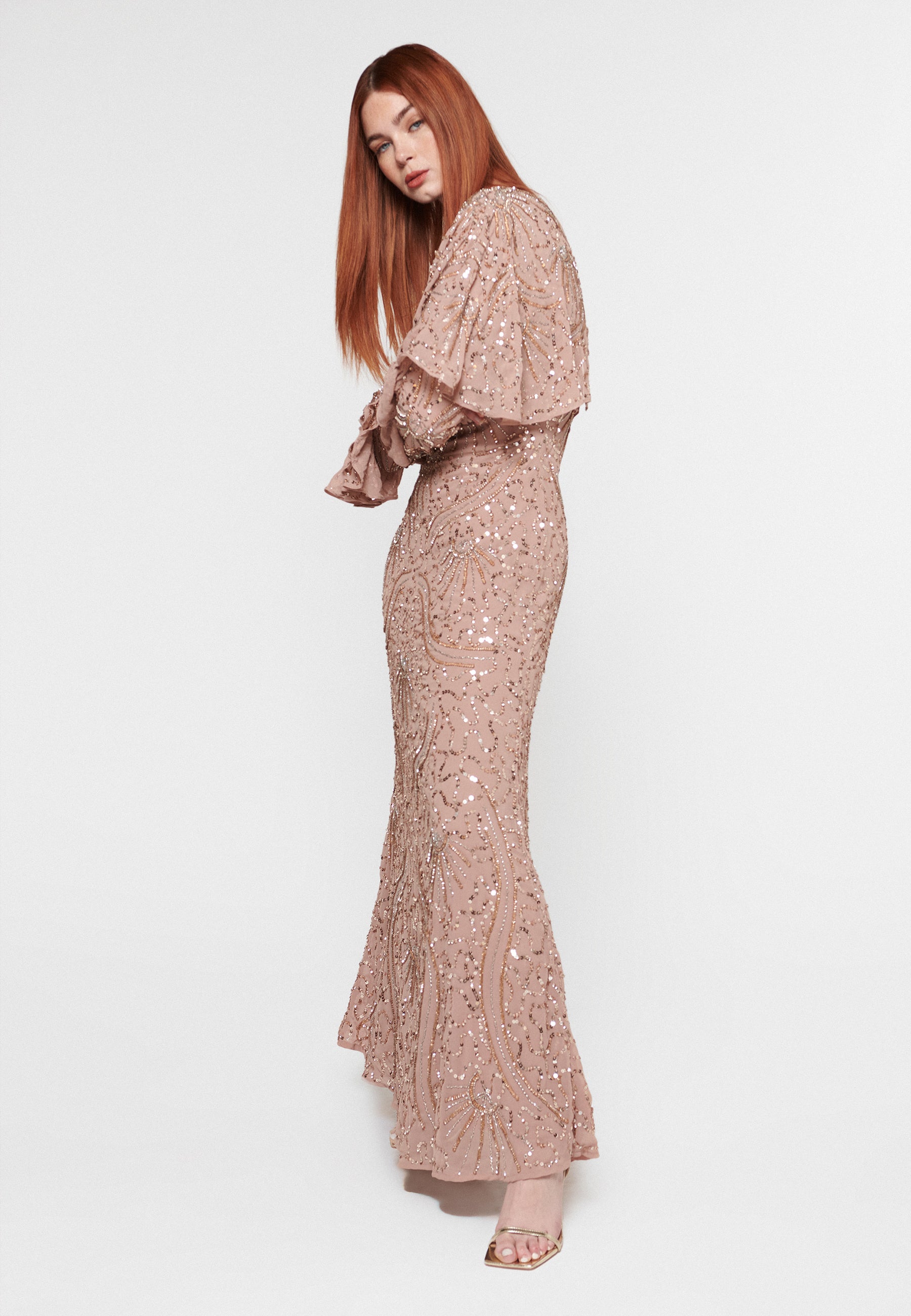 Umay Modest Embellished Sequin Maxi Dress | MTZ24105