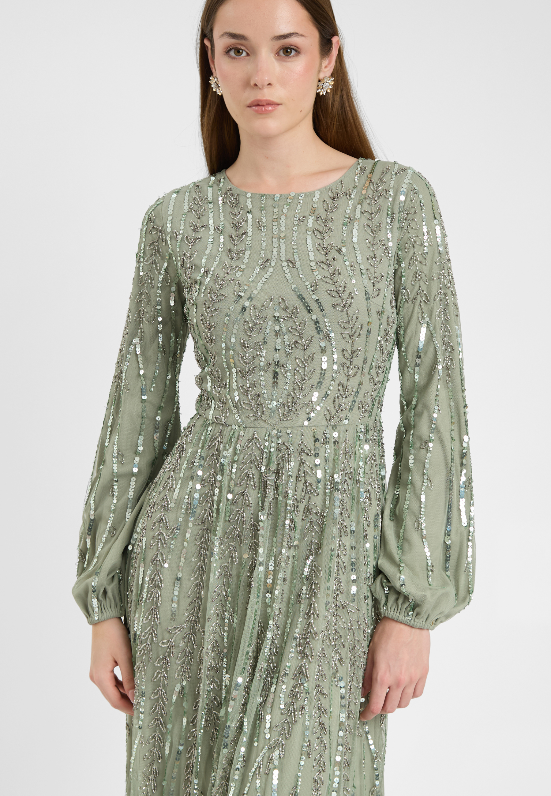 Jana Modest Embellished Sequin Maxi Dress | MTZ250408