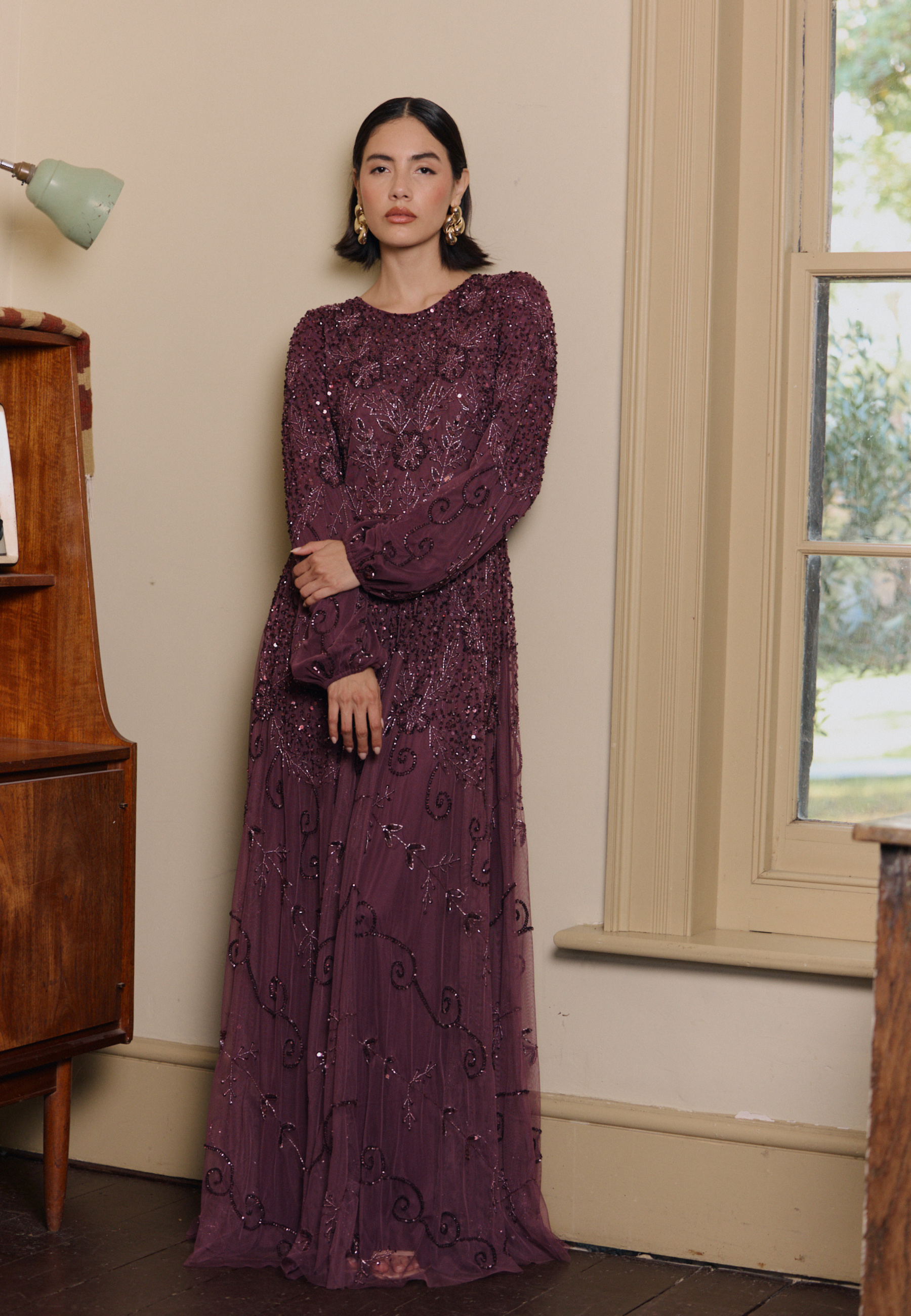 embellished sequin dress Tiana Embellished Sequin Maxi Dress