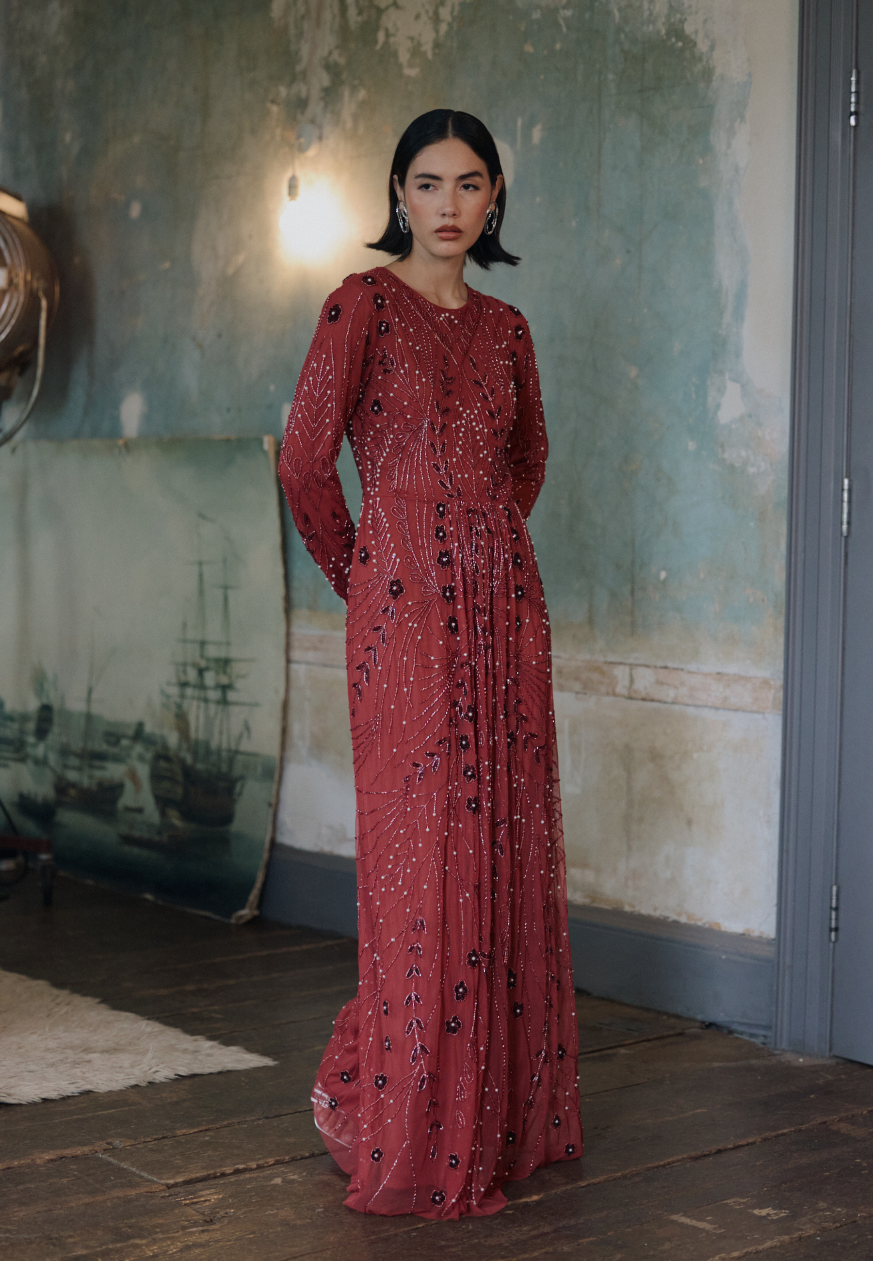 Reina Embellished Sequin Maxi Dress | MTZ250802 MARYISA Reina Embellished Sequin Maxi Dress | MTZ250802 MARYISA