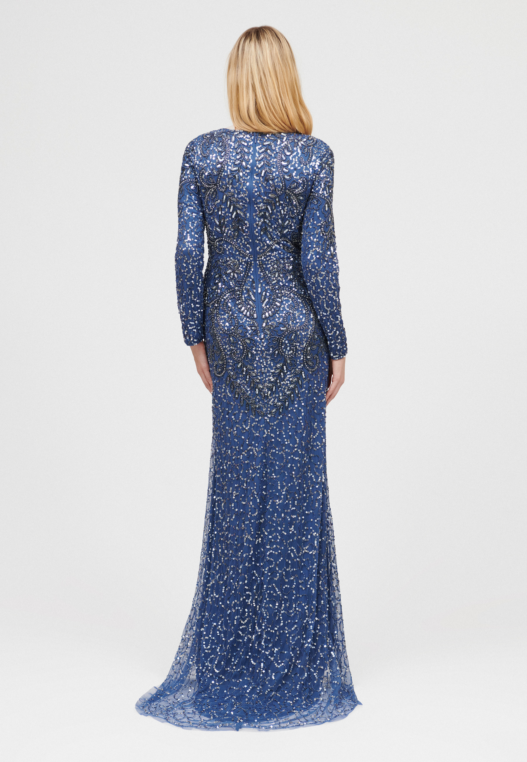 Maisa Modest Embellished Sequin Maxi Dress | MTZ250107