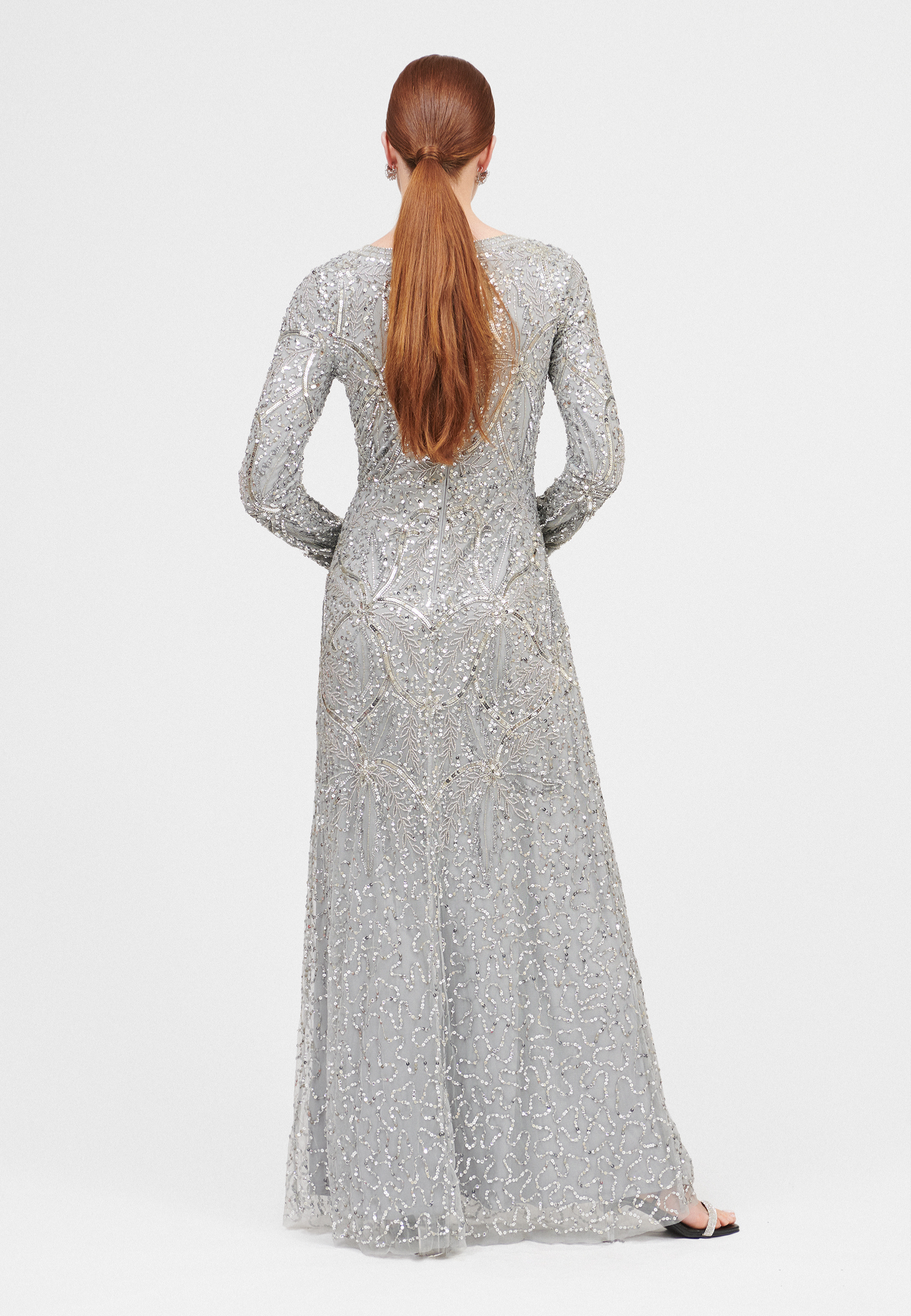 Hanaa Modest Embellished Sequin Maxi Dress | MTZ250101