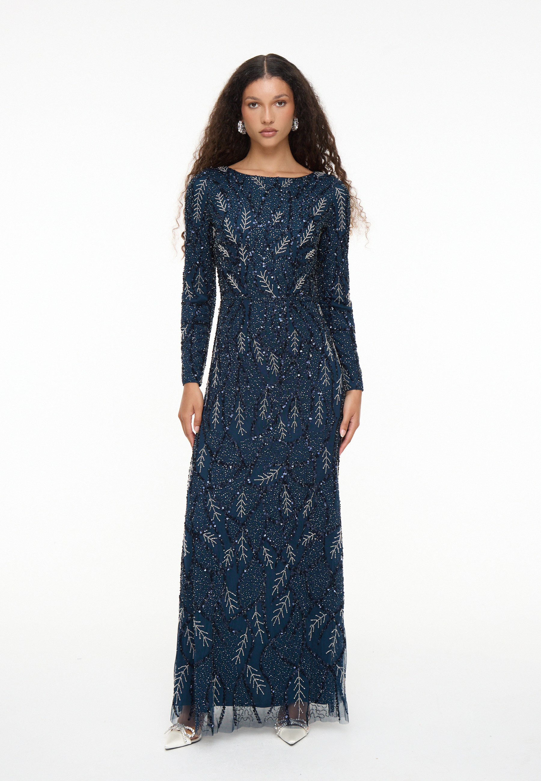 Anan Modest Embellished Sequin Maxi Dress | MTZ260904