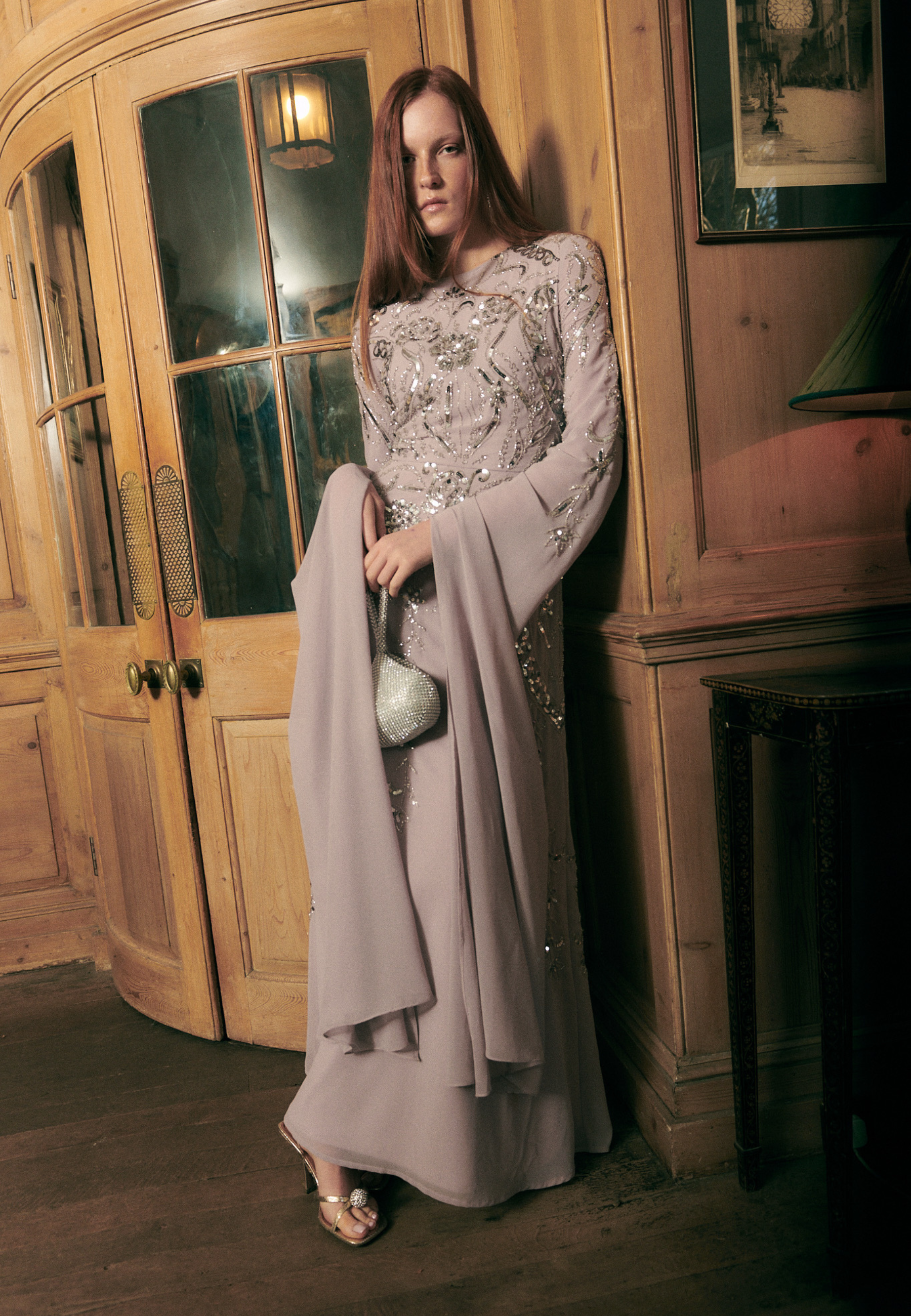 Dima Modest Embellished Sequin Maxi Dress | MTZ250118  MARYISA