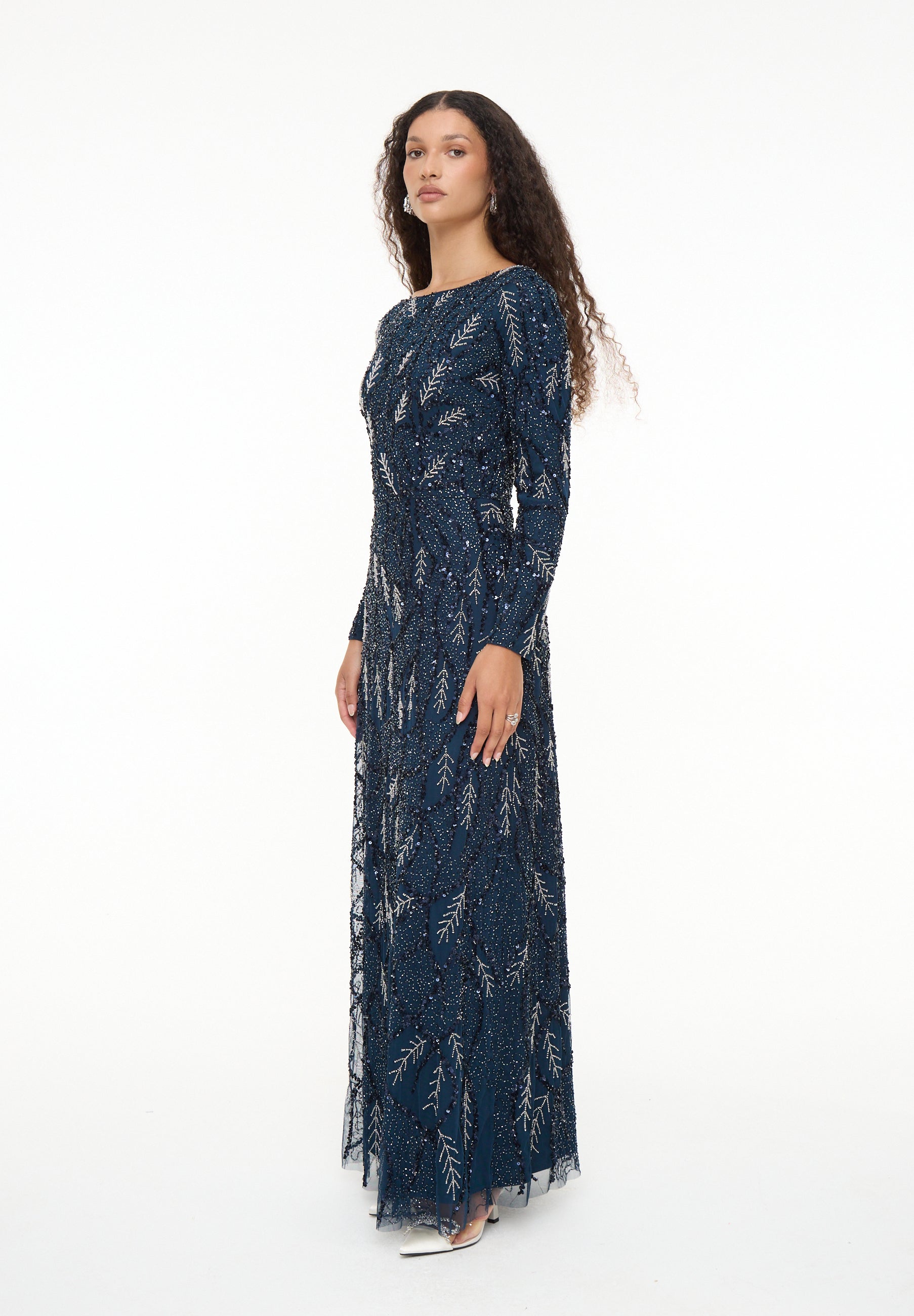 Anan Modest Embellished Sequin Maxi Dress | MTZ260904
