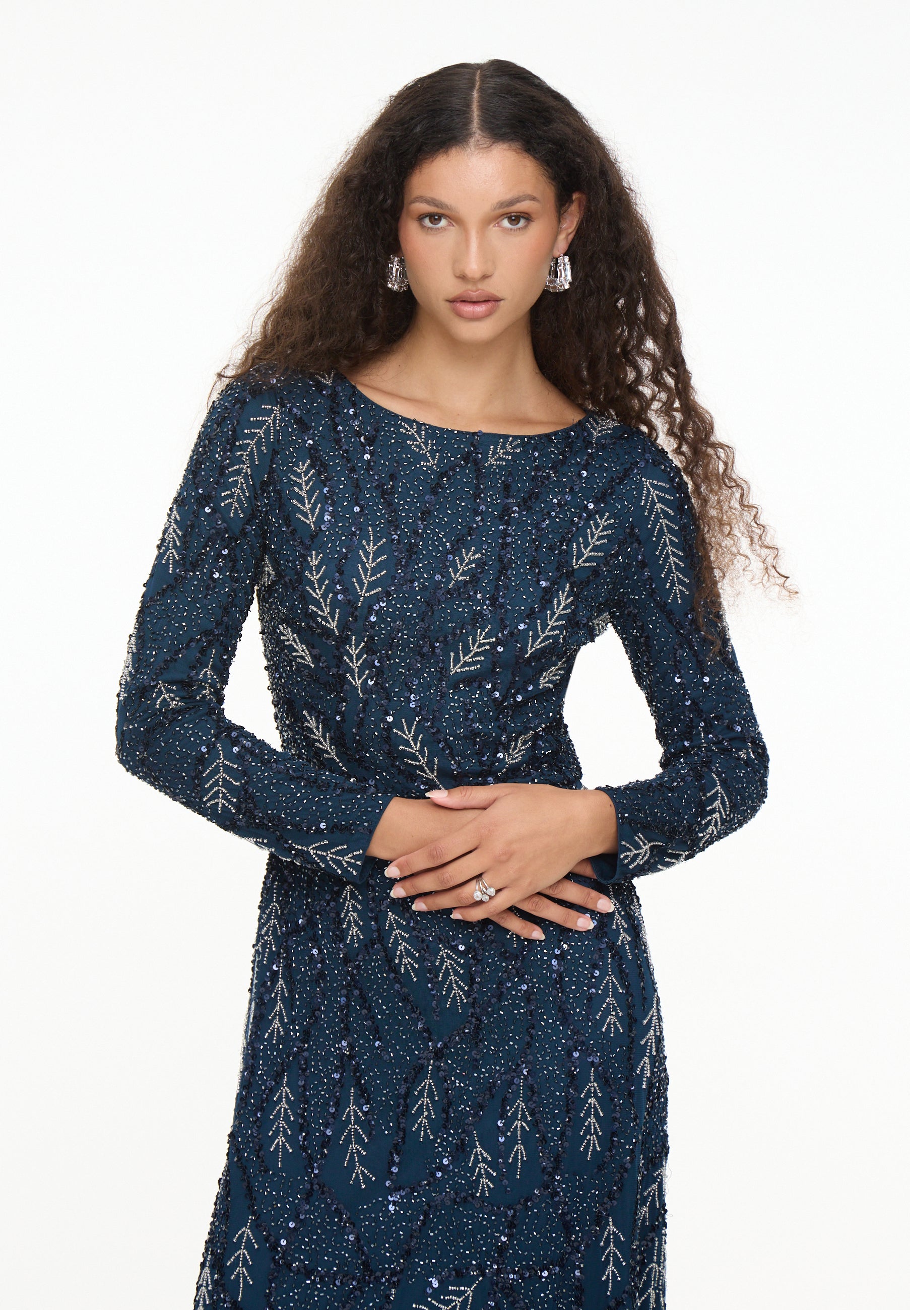 Anan Modest Embellished Sequin Maxi Dress | MTZ260904