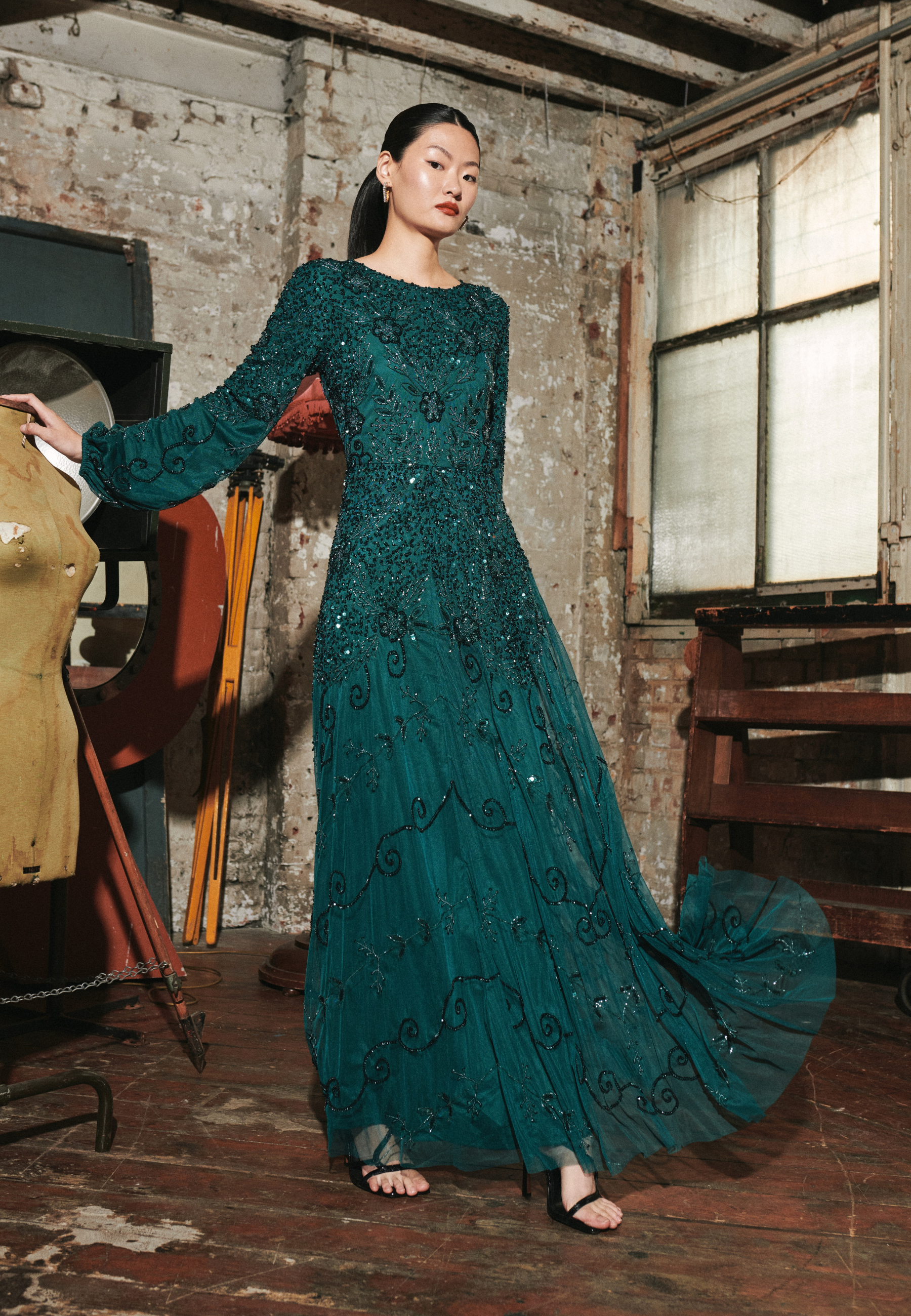 Bhaderwah Campus Green Midi Floral Dress Bhaderwah Campus Boho