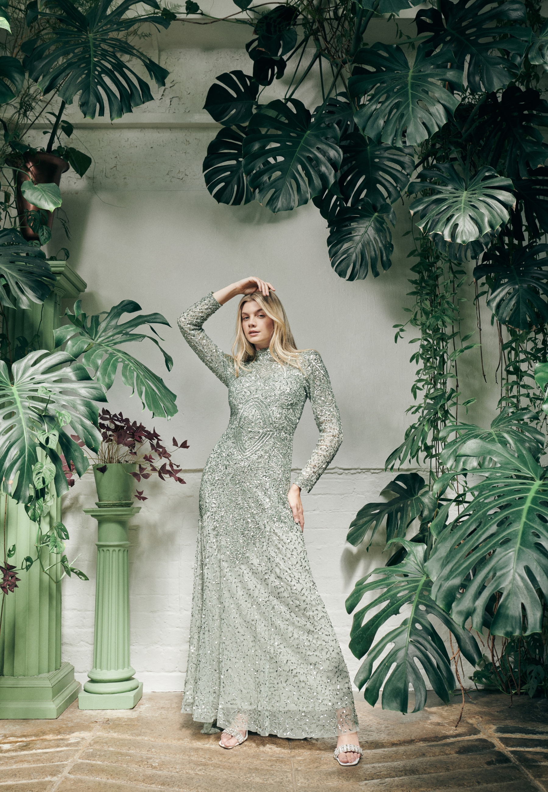 Lina Modest Embellished Sequin Maxi Dress | BTM231203 MARYISA Lina Modest Embellished Sequin Maxi Dress | BTM231203 MARYISA
