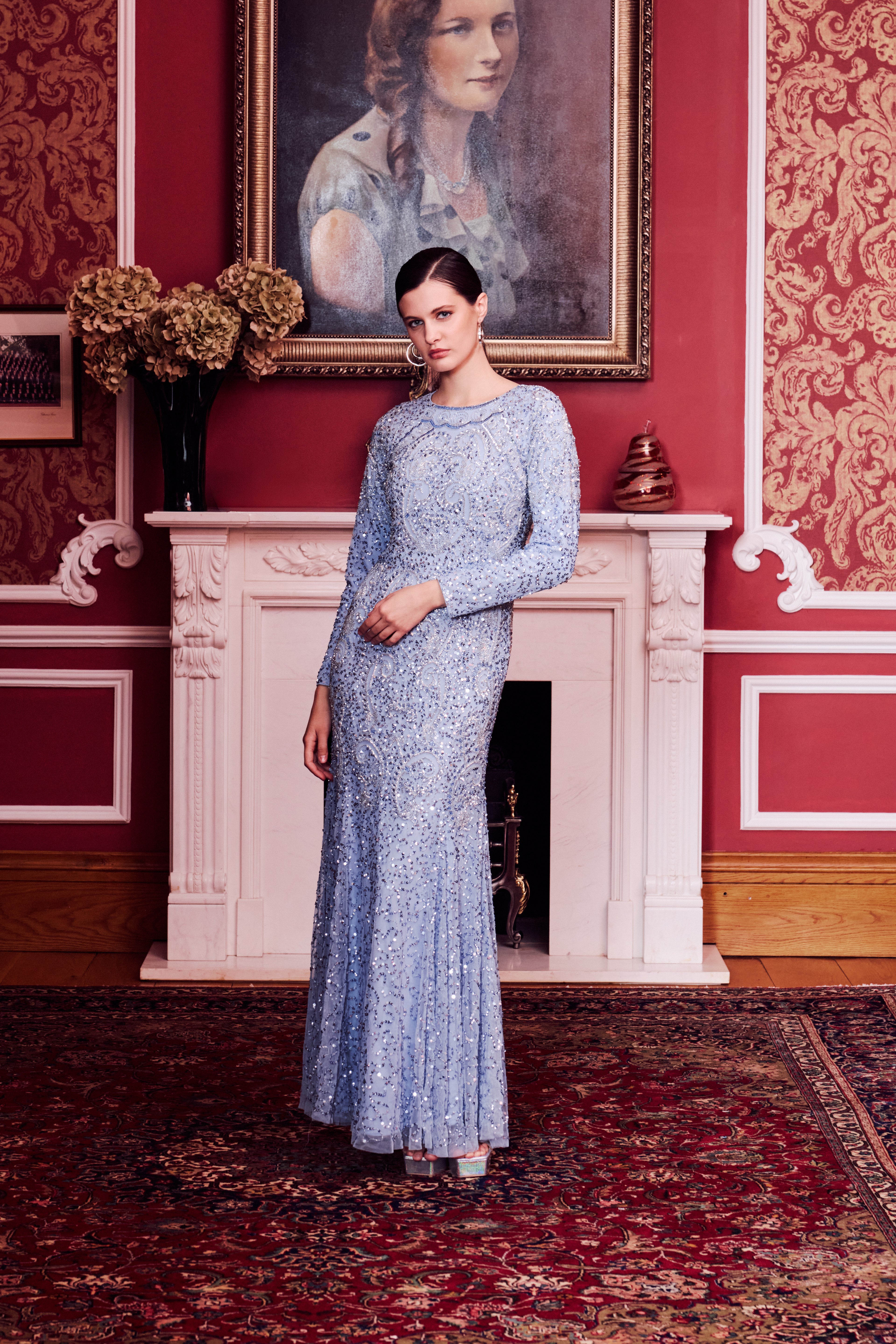 Sihem Modest Sequin Maxi Dress