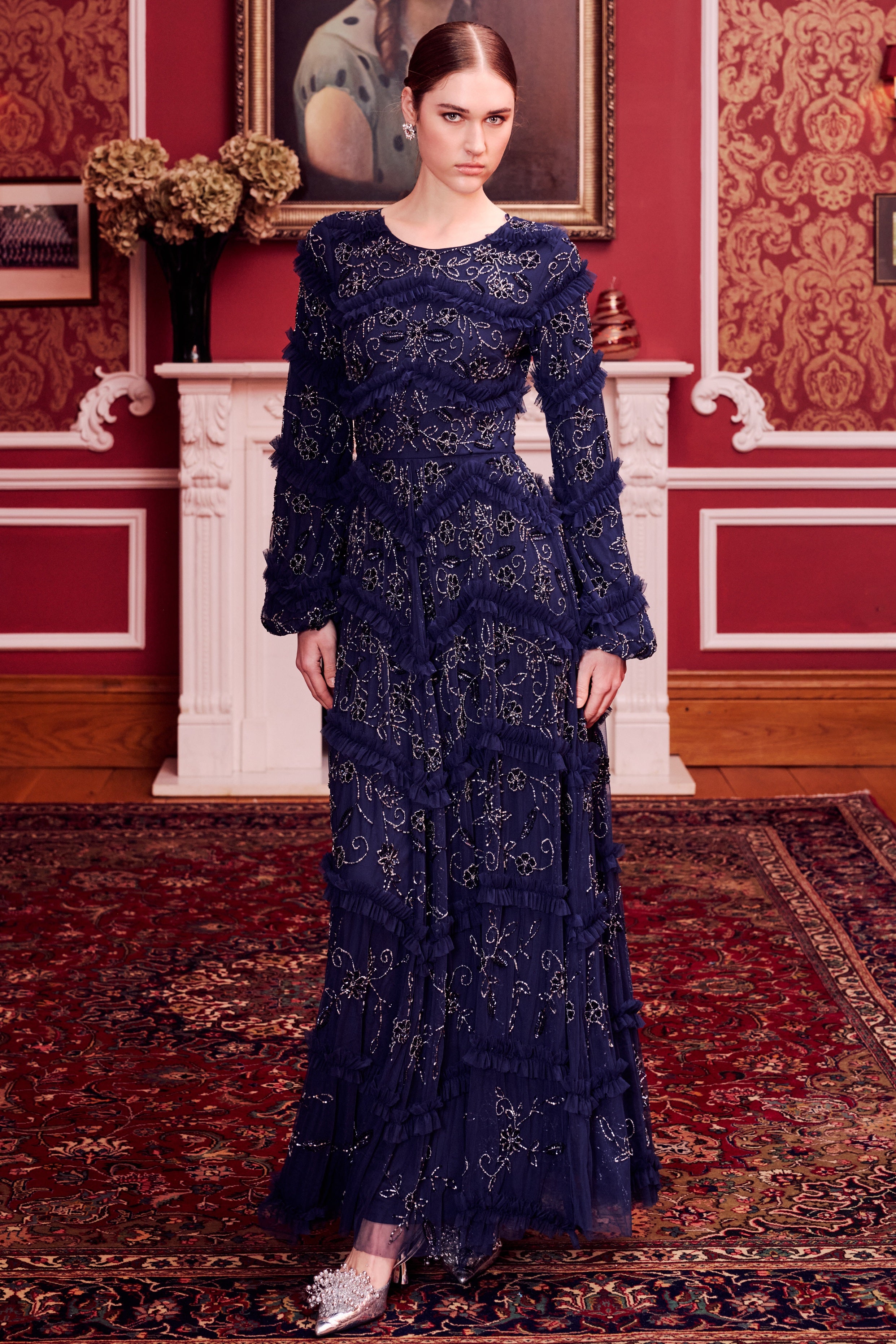 Lilah Modest Sequin Maxi Dress