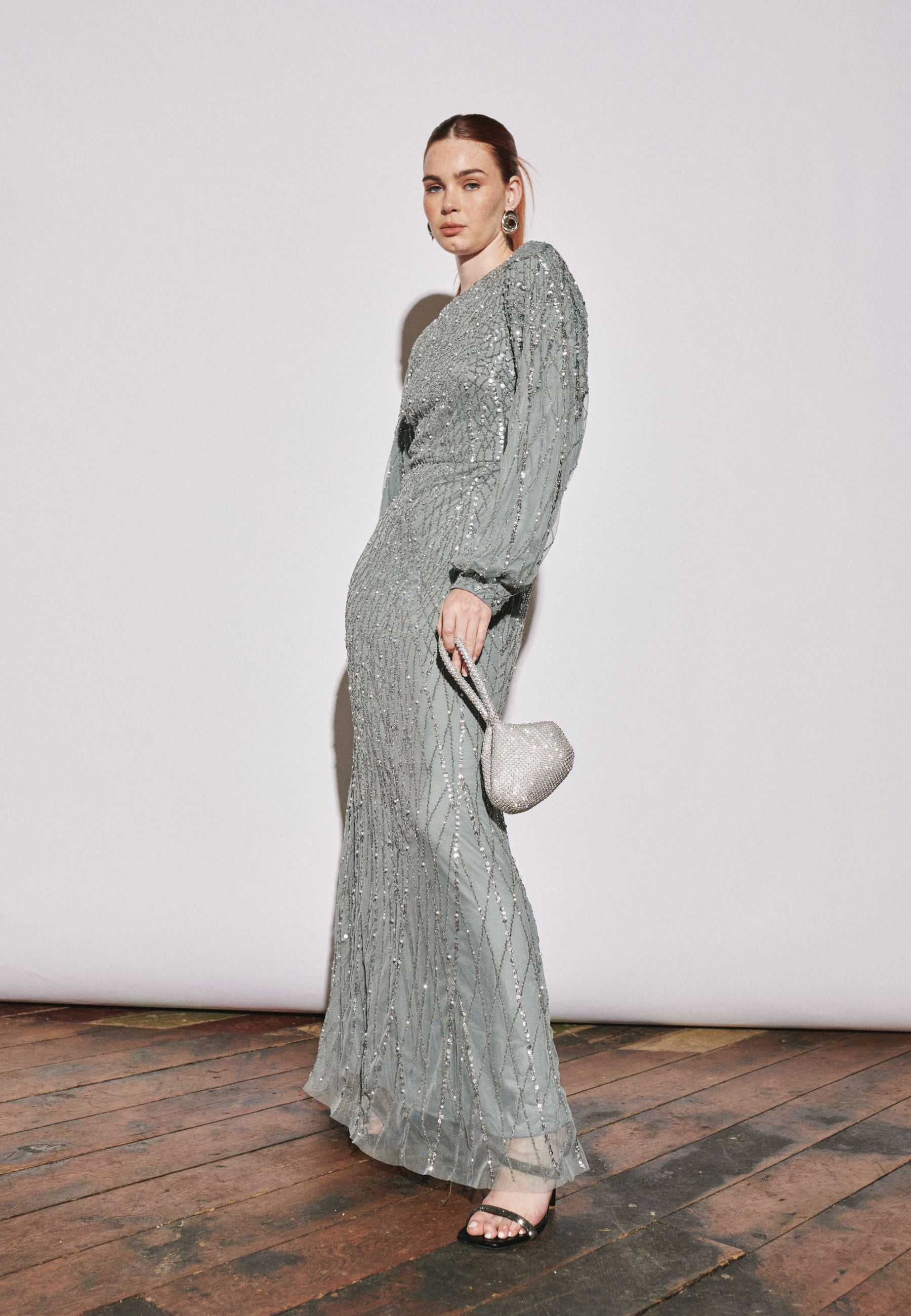 Maram Modest Embellished Sequin Maxi Dress | MTZ250106  MARYISA