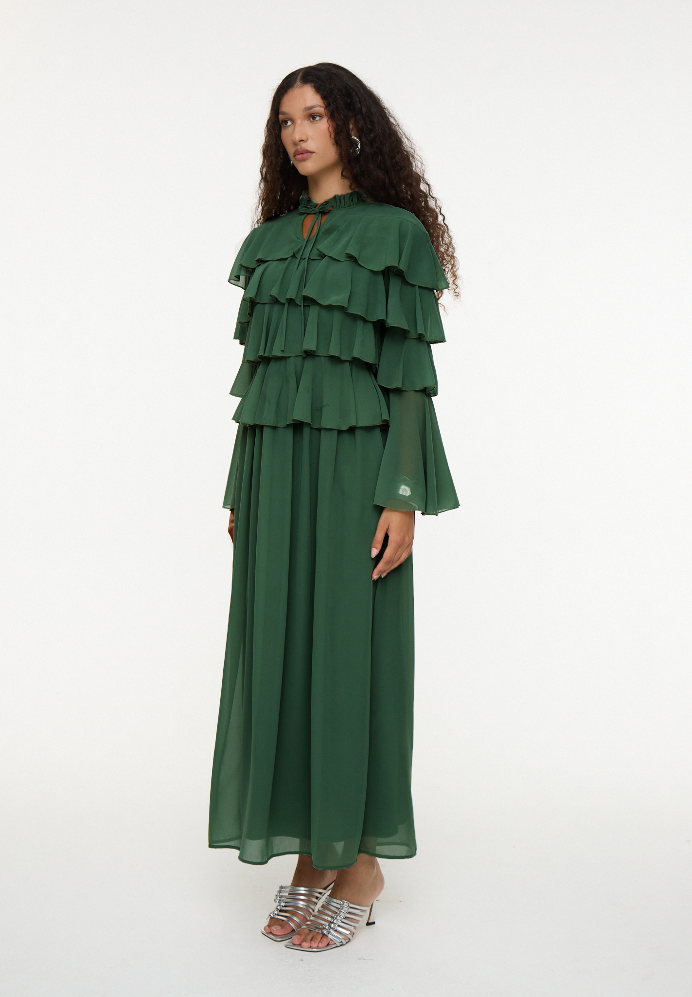 Luisa Modest Ruffle Maxi Dress | MTZ 250126