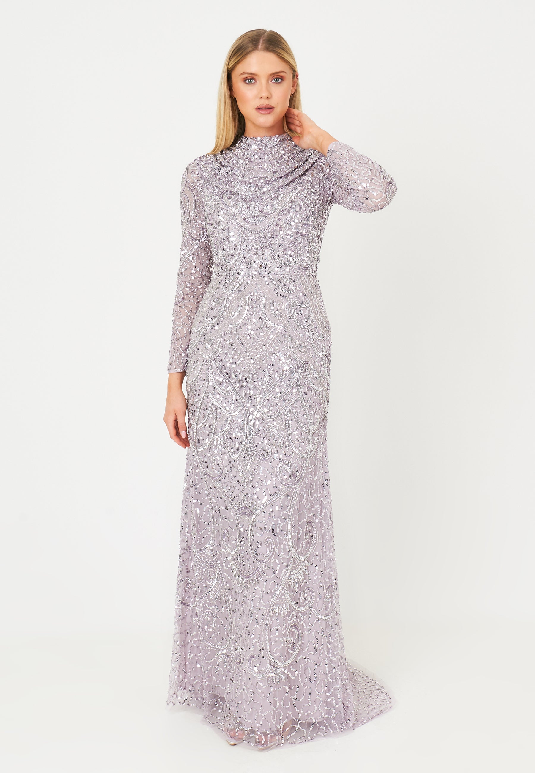 Amna Embellished Sequin Maxi Dress | MTZ2404101