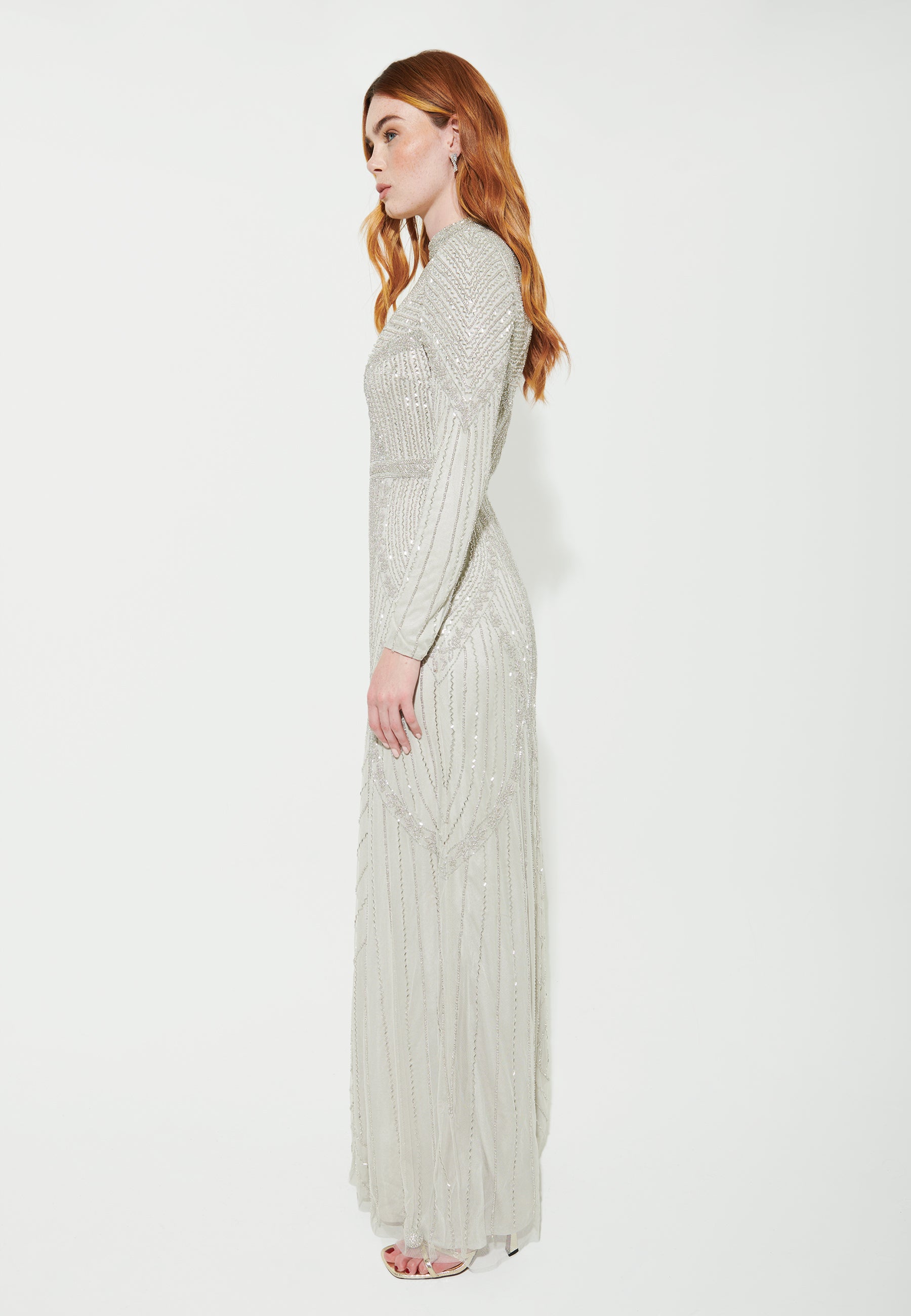 Tia Embellished Sequin Maxi Dress | MTZ240202