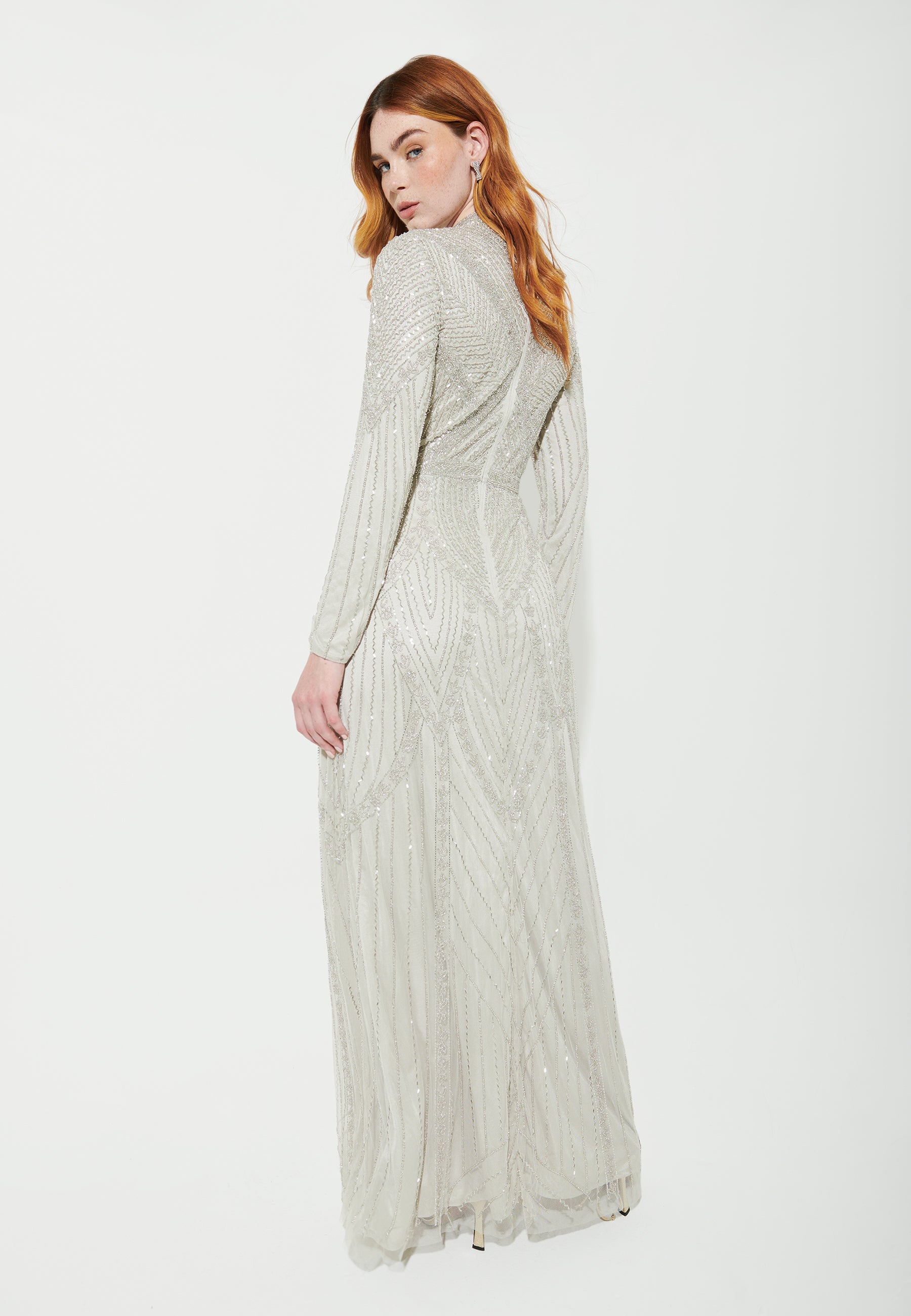 Tia Embellished Sequin Maxi Dress | MTZ240202
