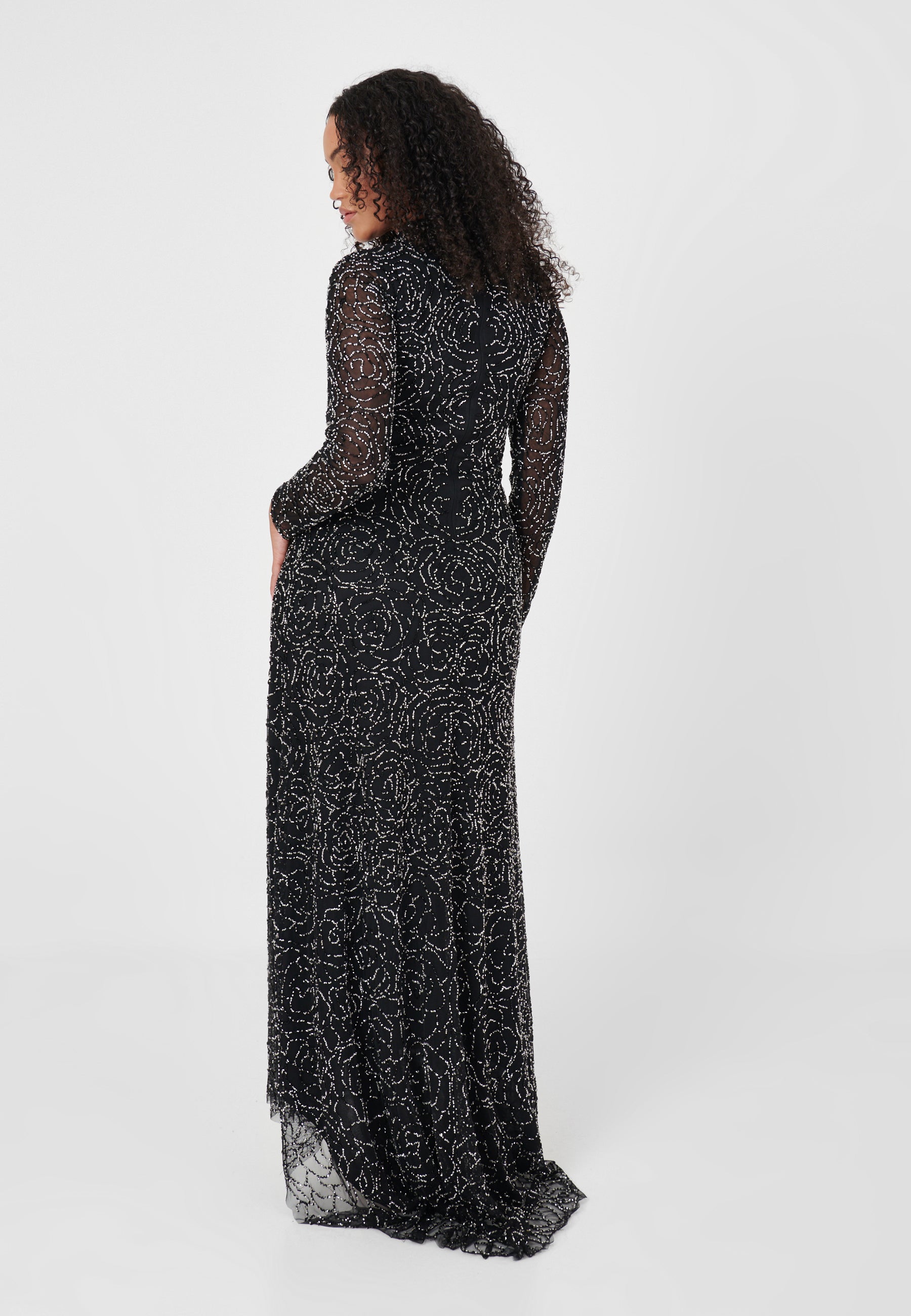 Nuha Embellished Sequin Maxi Dress | MTZ230906