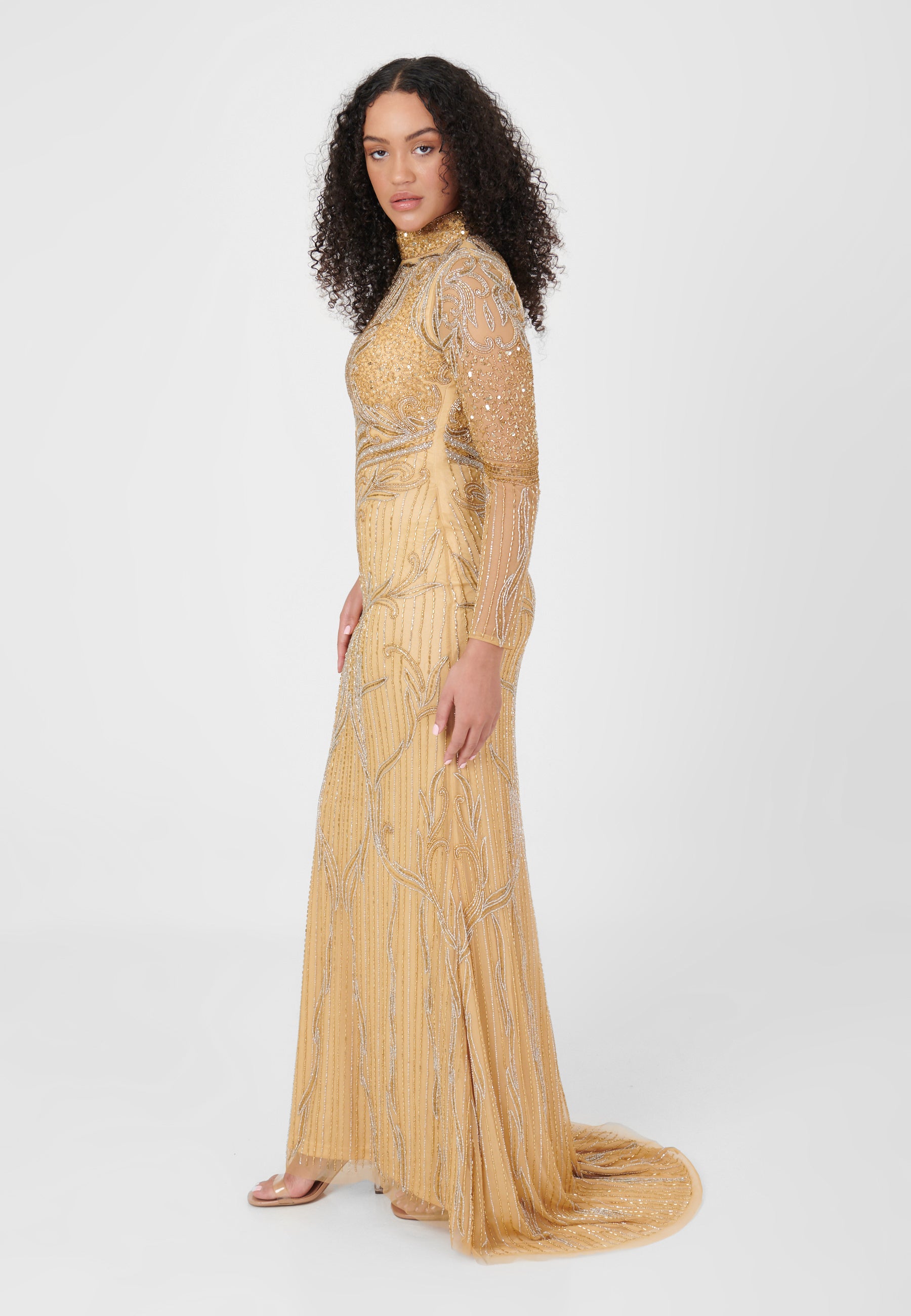 Halima Embellished Sequin Maxi Dress | MTZ230901