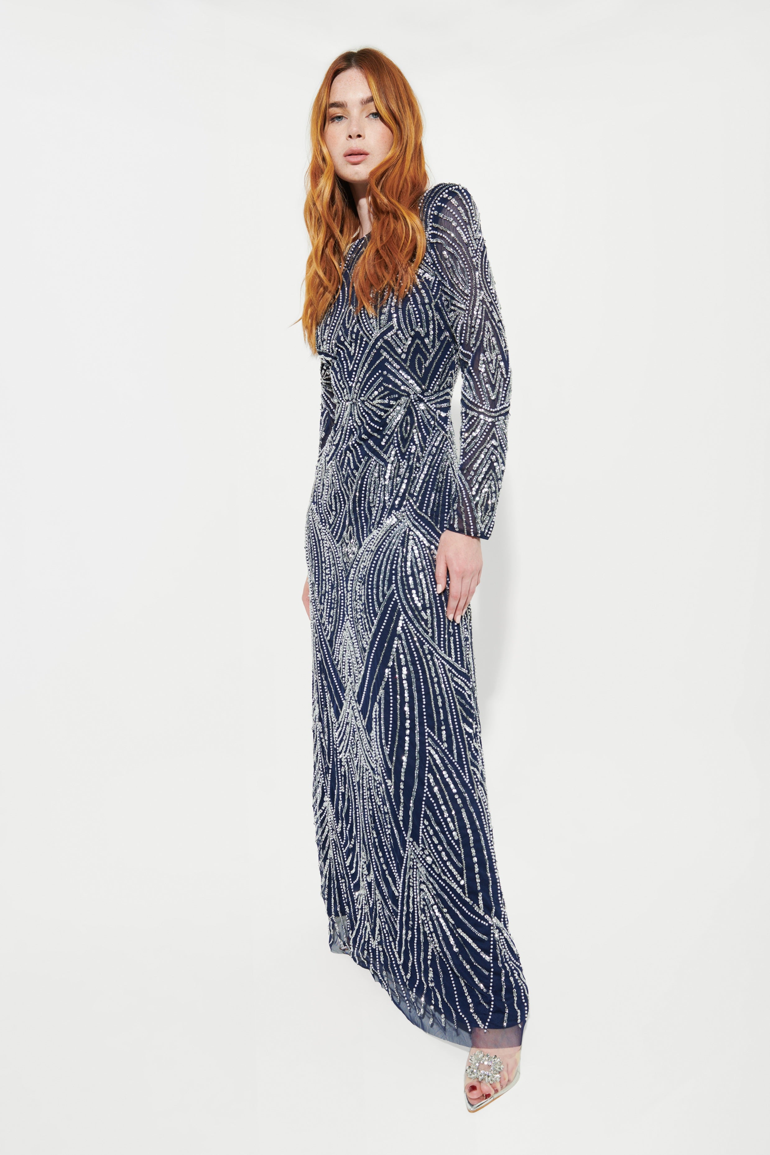Rania Embellished Sequin Maxi Dress | MTZ240403