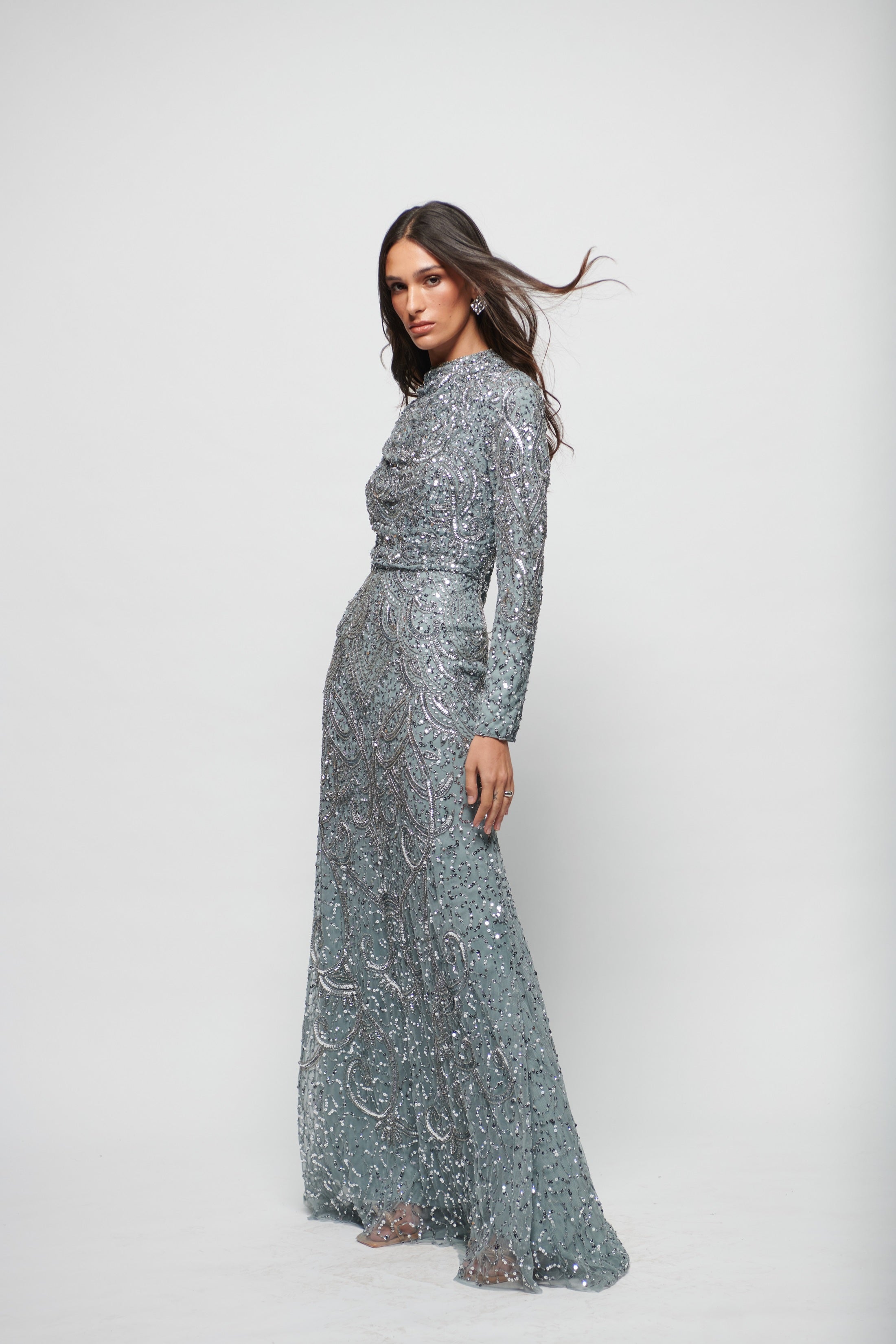 ZAHA MODEST EMBELLISHED MAXI DRESS | MTZ240603