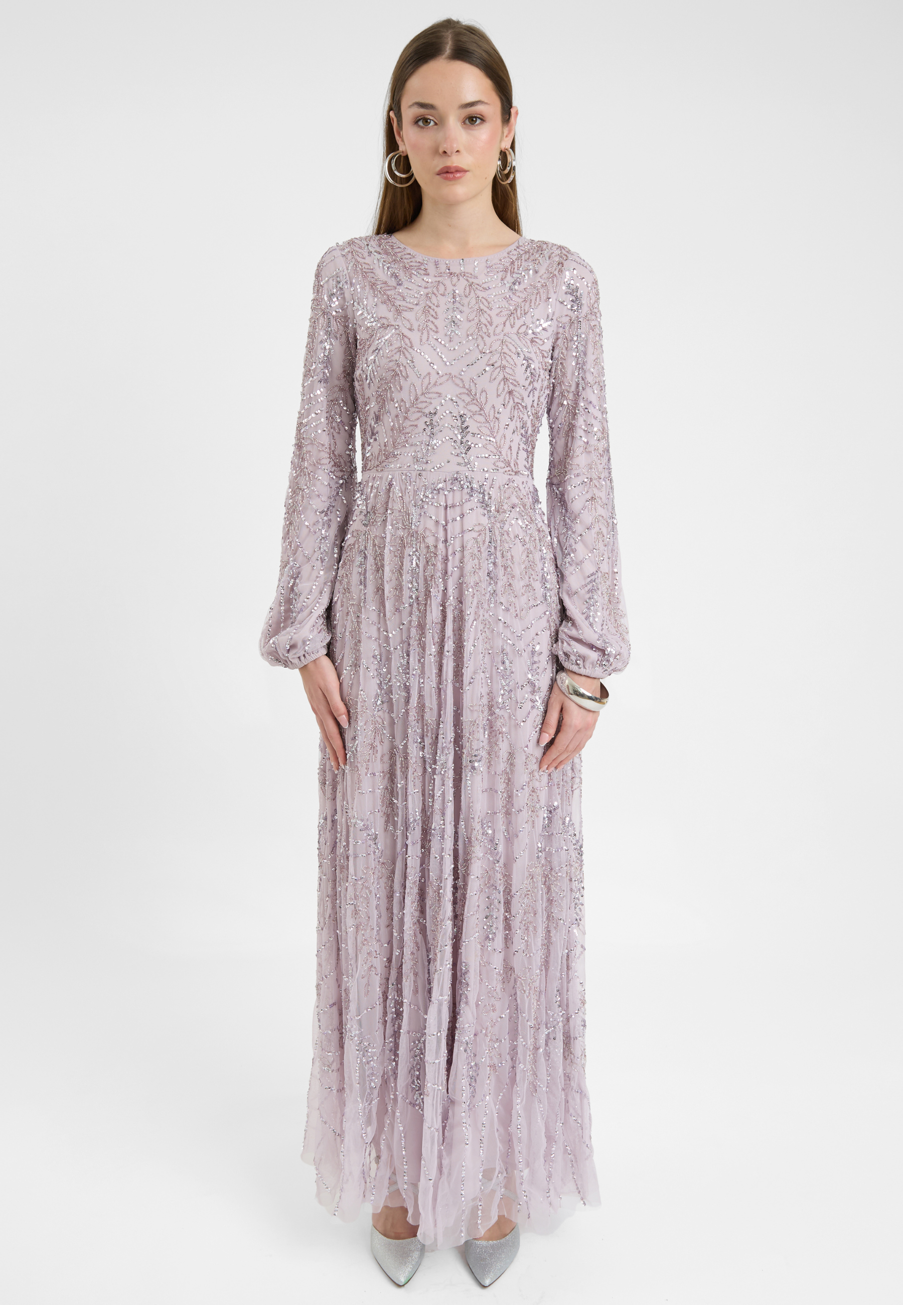 Imara Modest Embellished Sequin Maxi Dress | MTZ250324