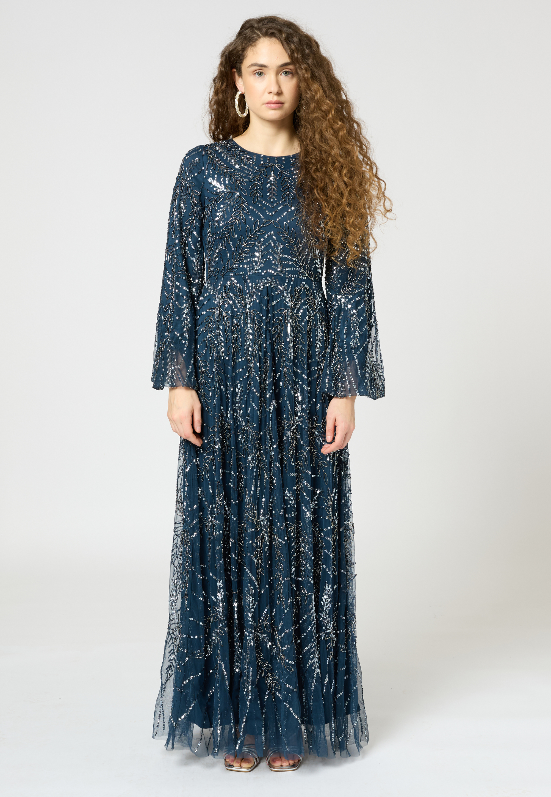 robyn embellished sequin maxi dress Robyn Sequin Maxi Dress - Brown