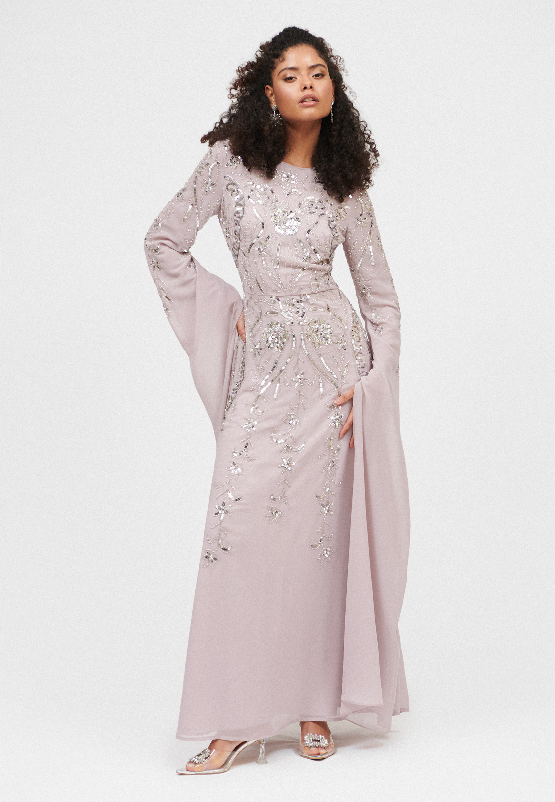Dima Modest Embellished Sequin Maxi Dress | MTZ250118