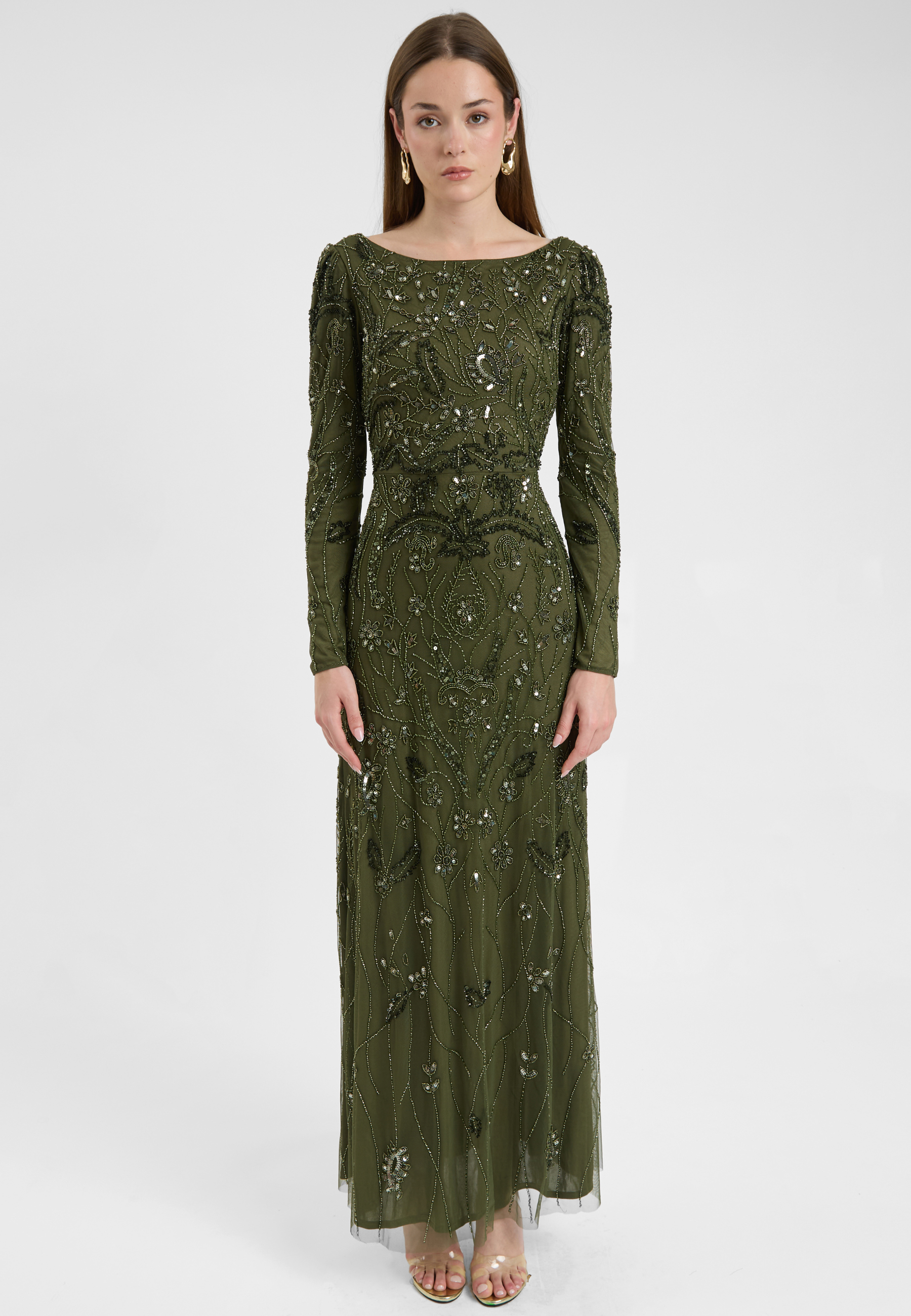 Ziya Embellished Sequin Maxi Dress | MTZ250803