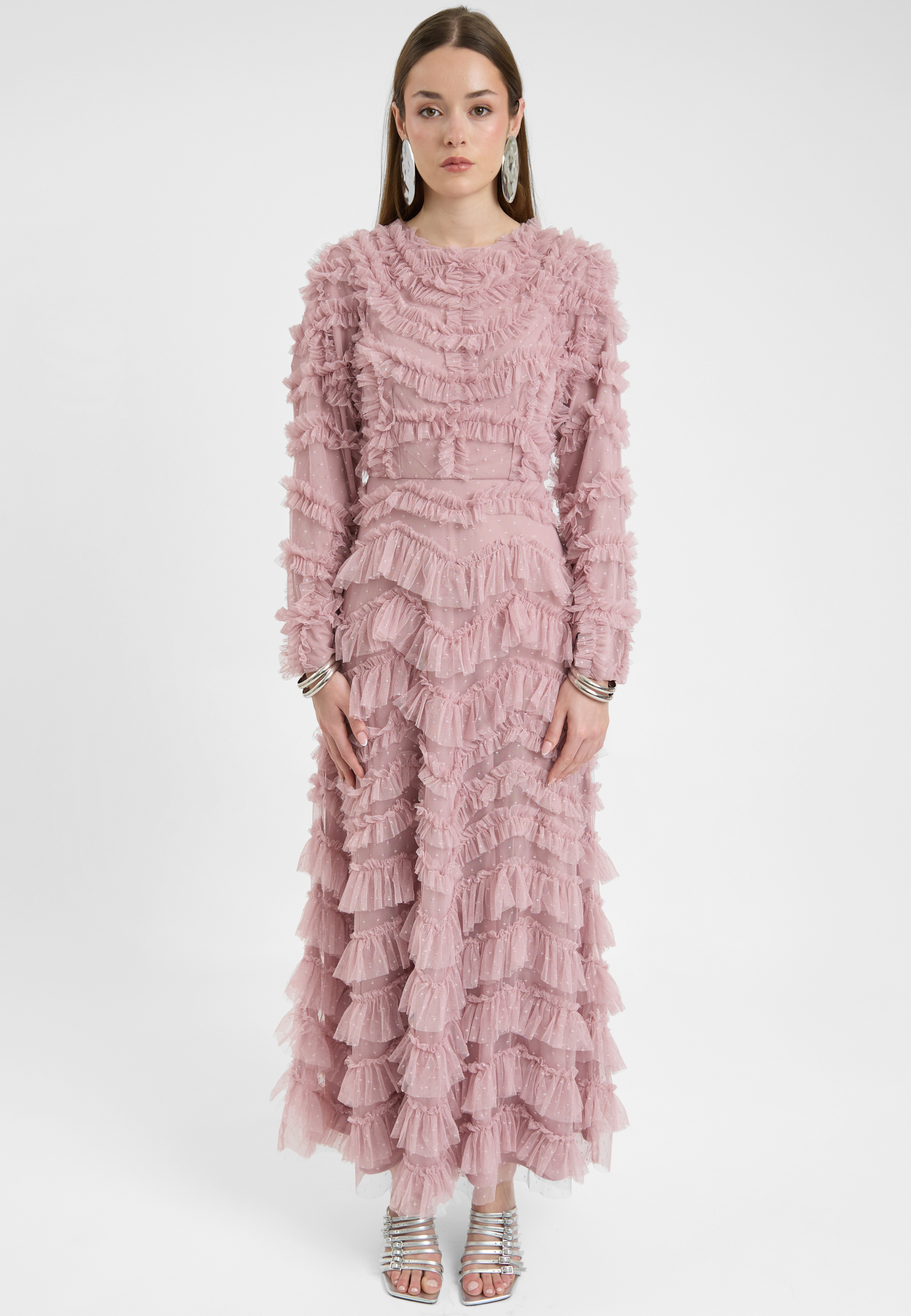 Zaina Modest Ruffle Maxi Dress | MTZ250124