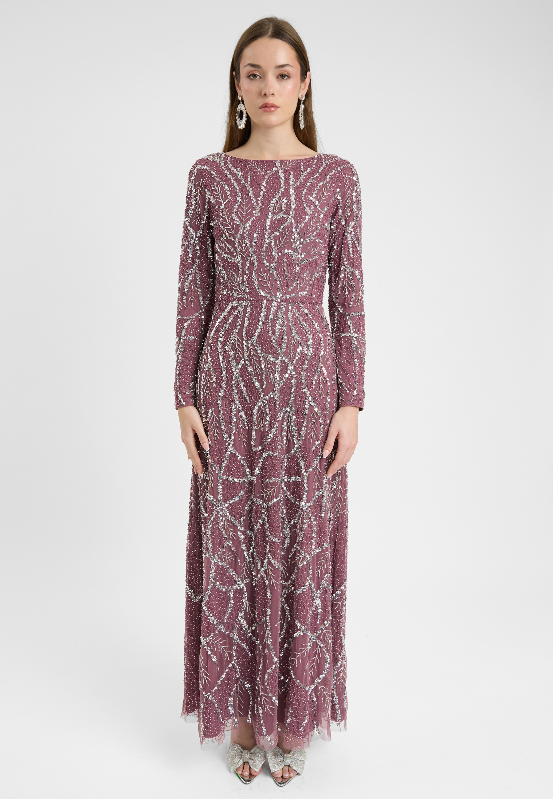 Sezen Embellished Sequin Maxi Dress | MTZ250812