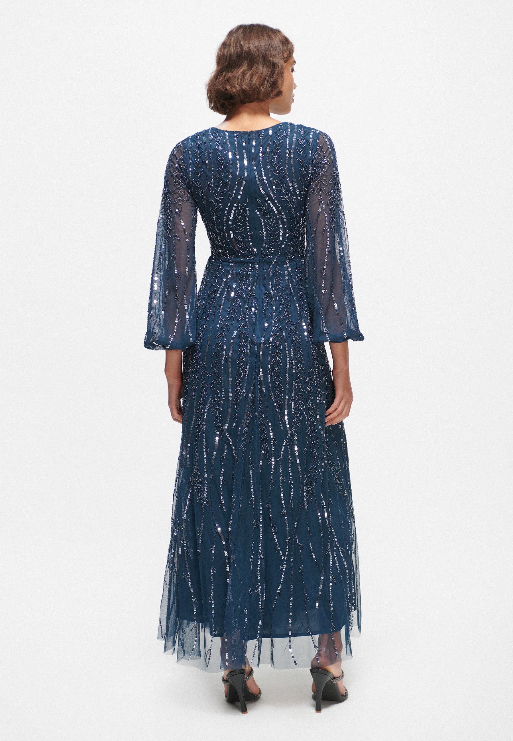 SEINNA MODEST EMBELLISHED SEQUIN MAXI DRESS | BTM240202N