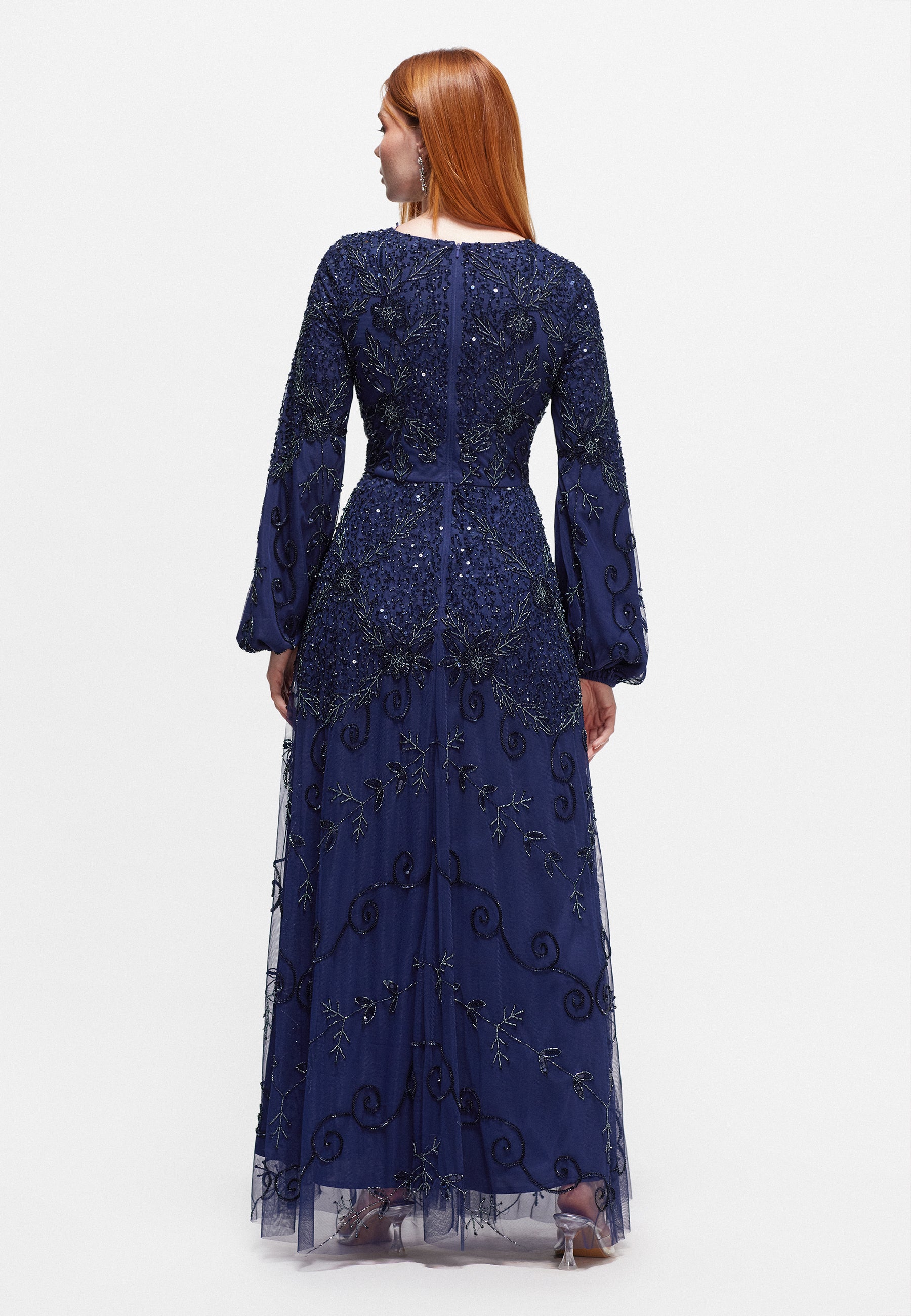 ALEA MODEST EMBELLISHED SEQUIN MAXI DRESS | MTZ240802