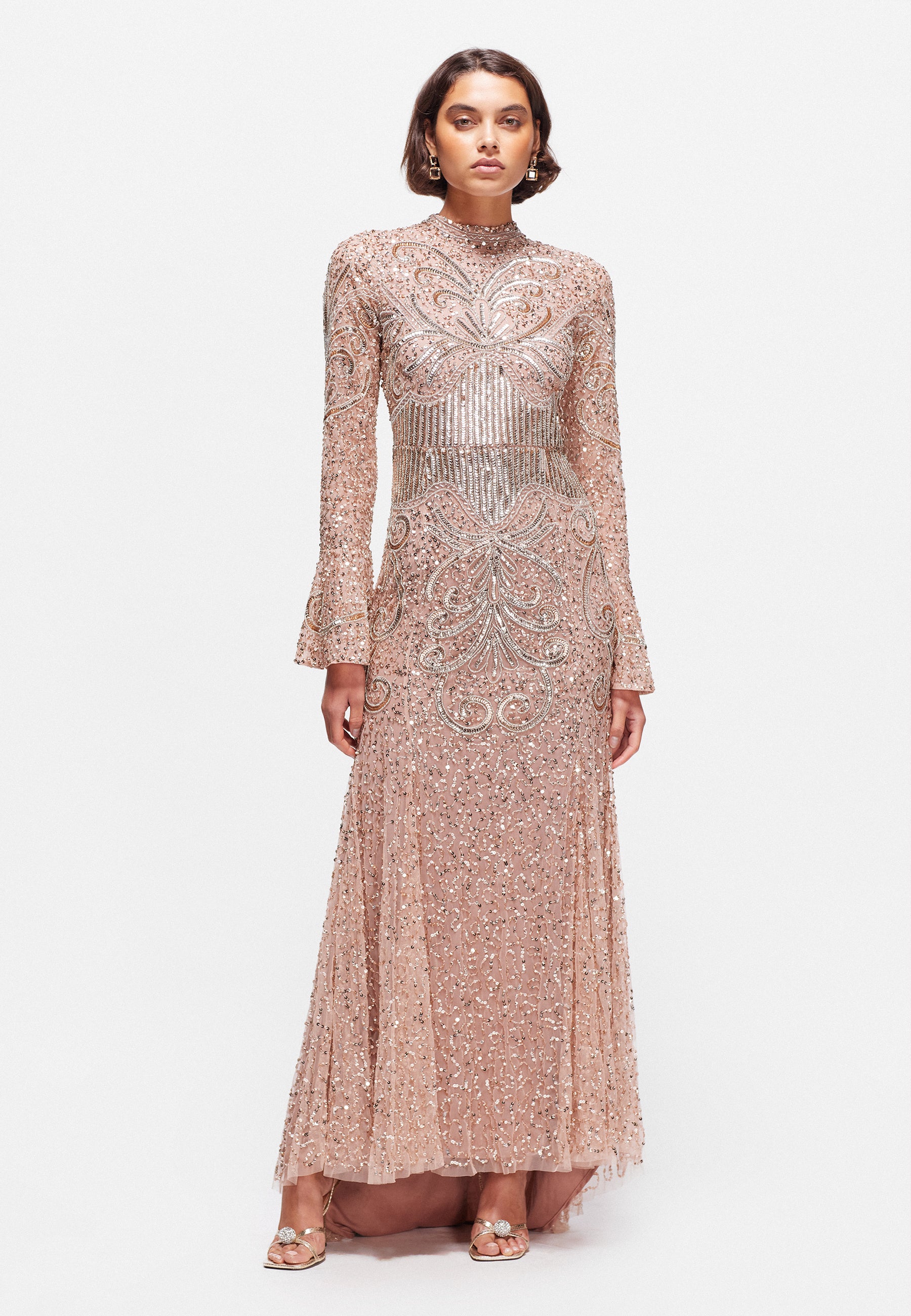 Zaira Embellished Sequin Maxi Dress | MTZ240801