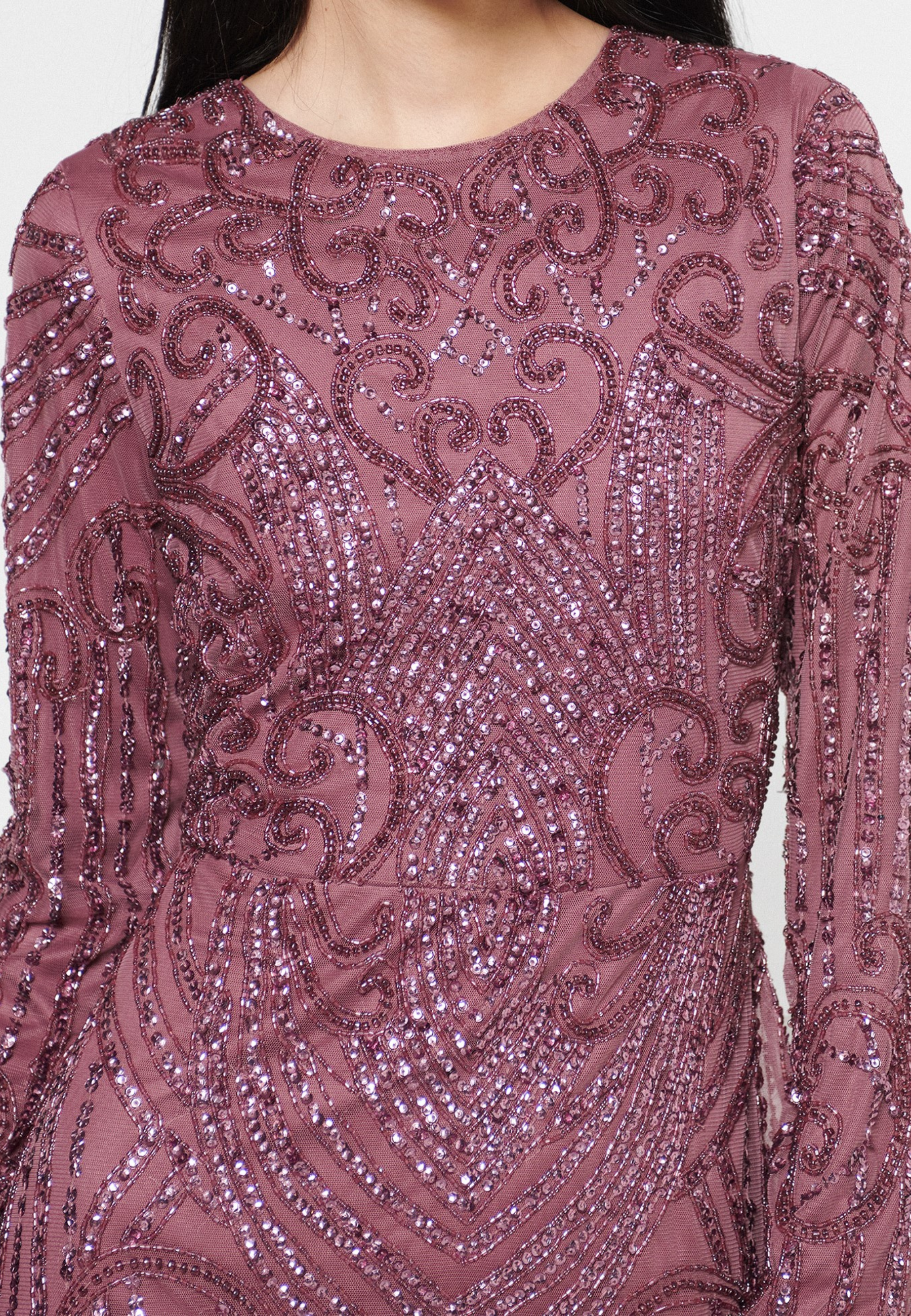 Roze Modest Embellished Sequin Maxi Dress | MTZ250105