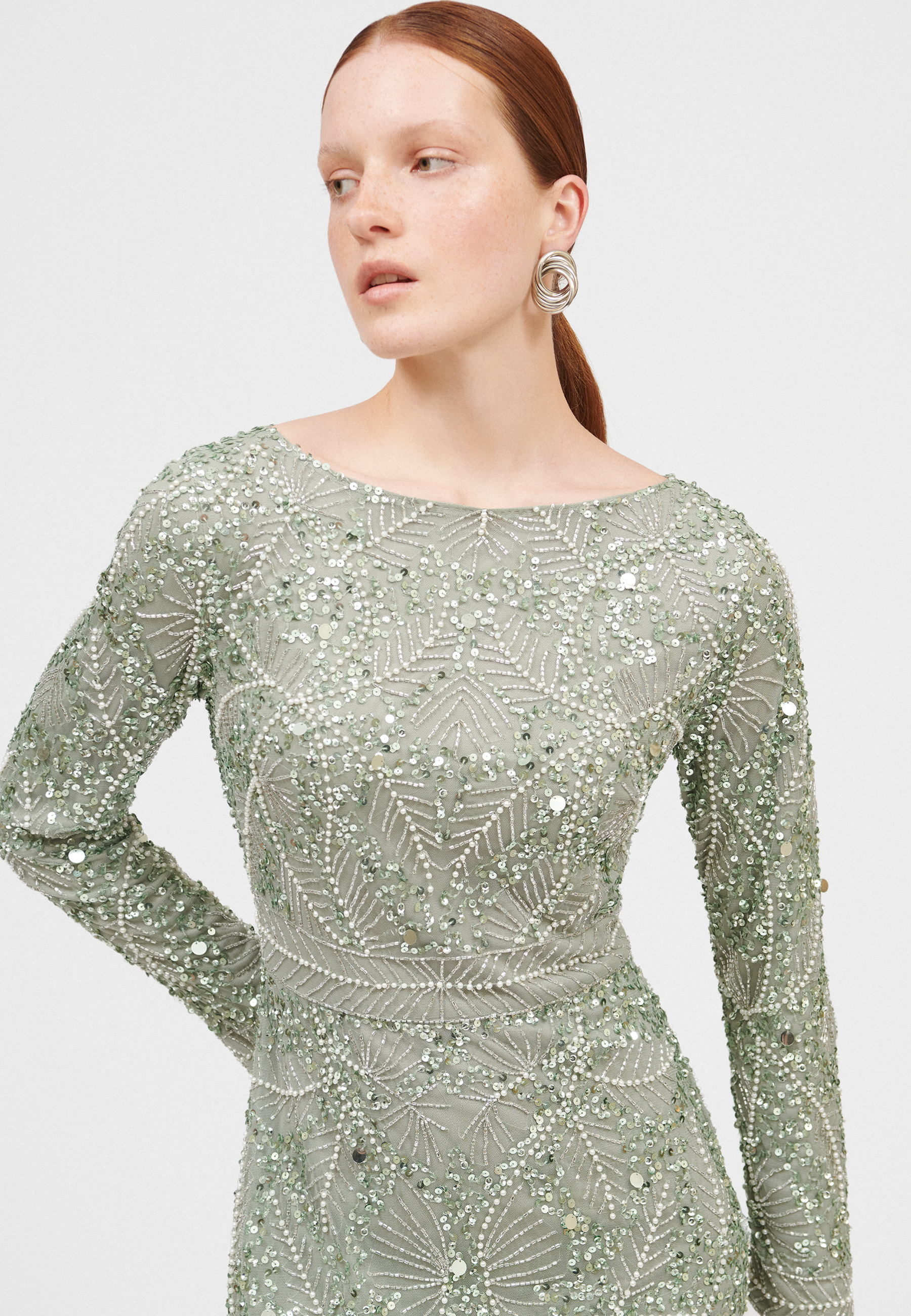 manoush sequin dress Manoush crochet sequin maxi dress size 8