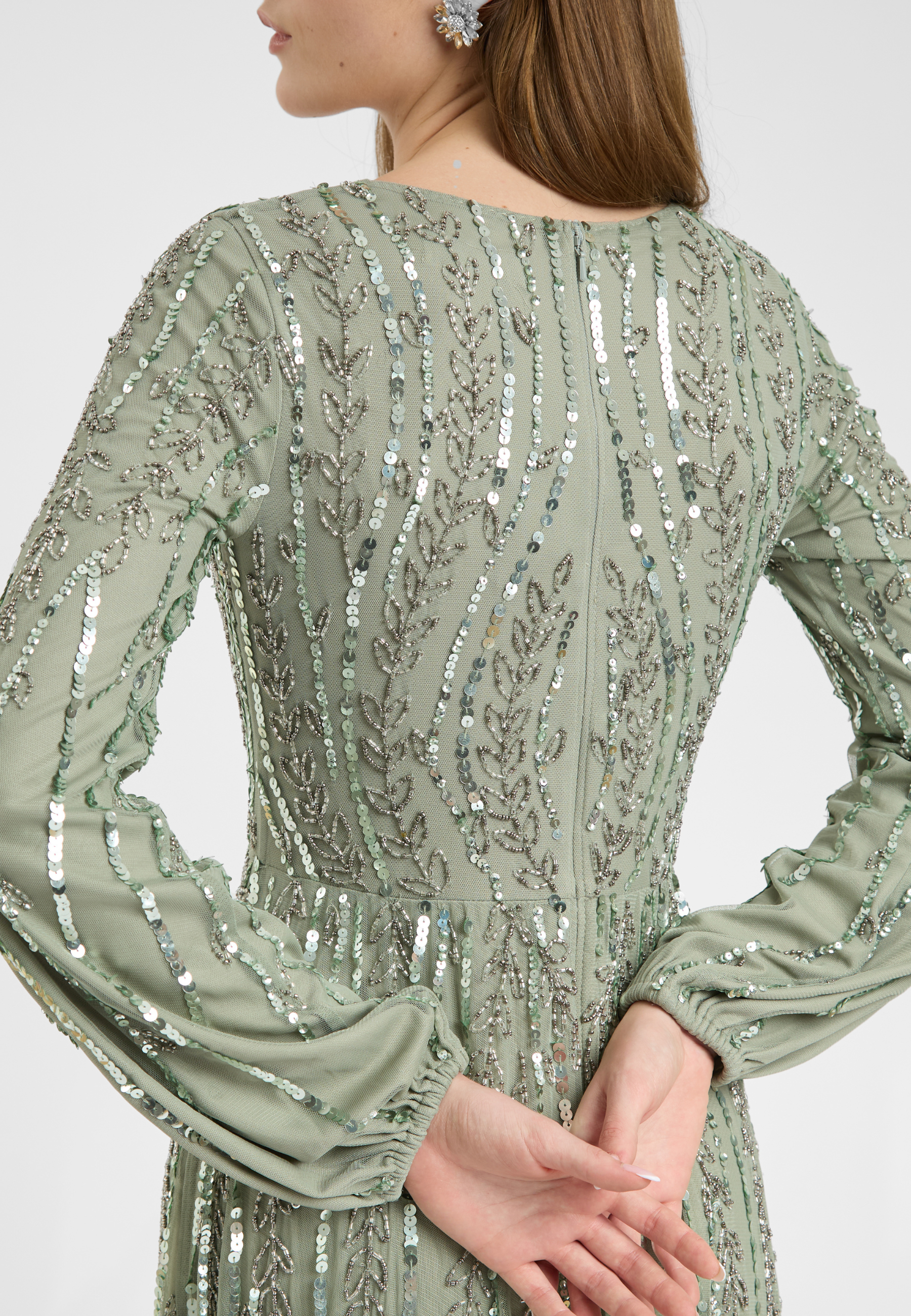 Jana Modest Embellished Sequin Maxi Dress | MTZ250408