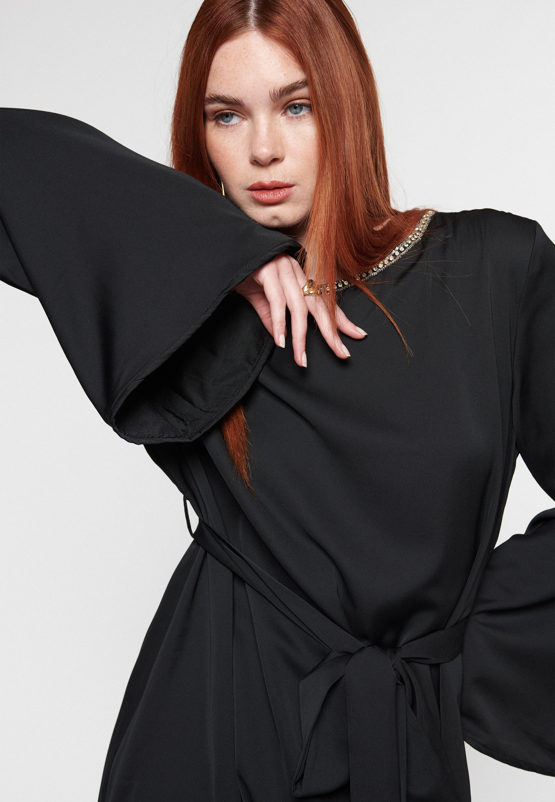 Esin Satin Modest Maxi Dress | STS240810
