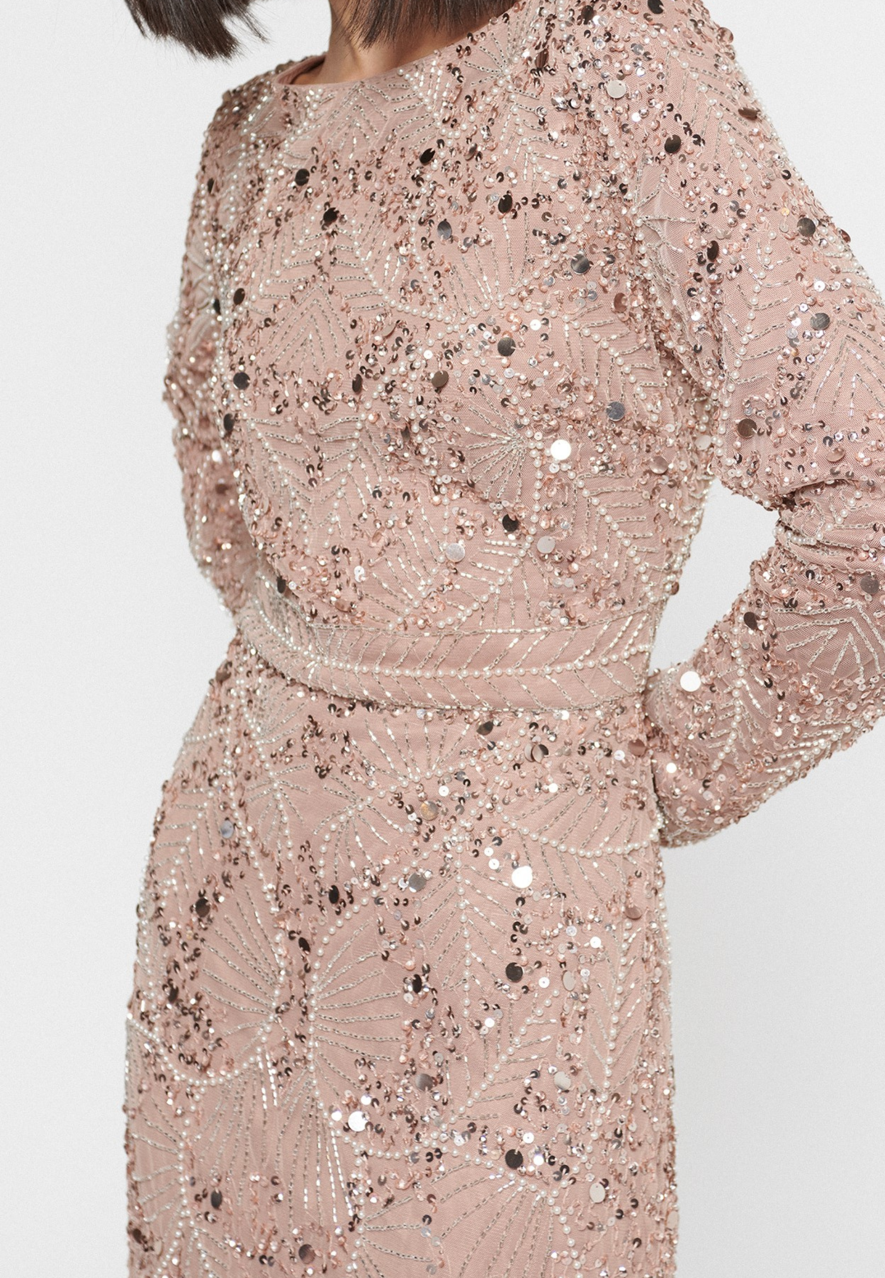 Grace Modest Embellished Sequin Maxi Dress | MTZ250112