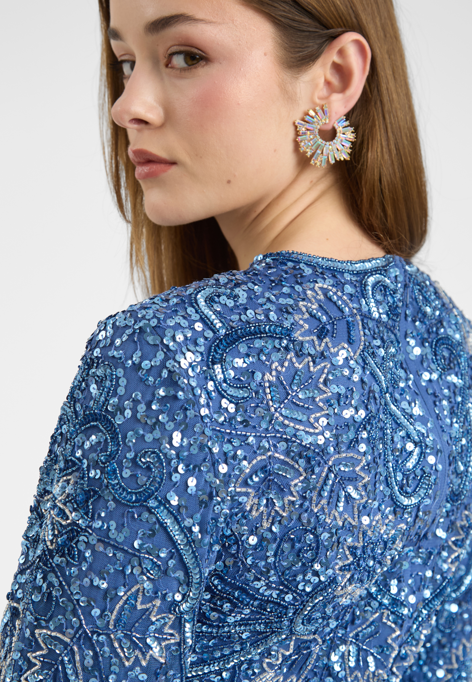 Aliye Embellished Sequin Maxi Dress | MTZ250805