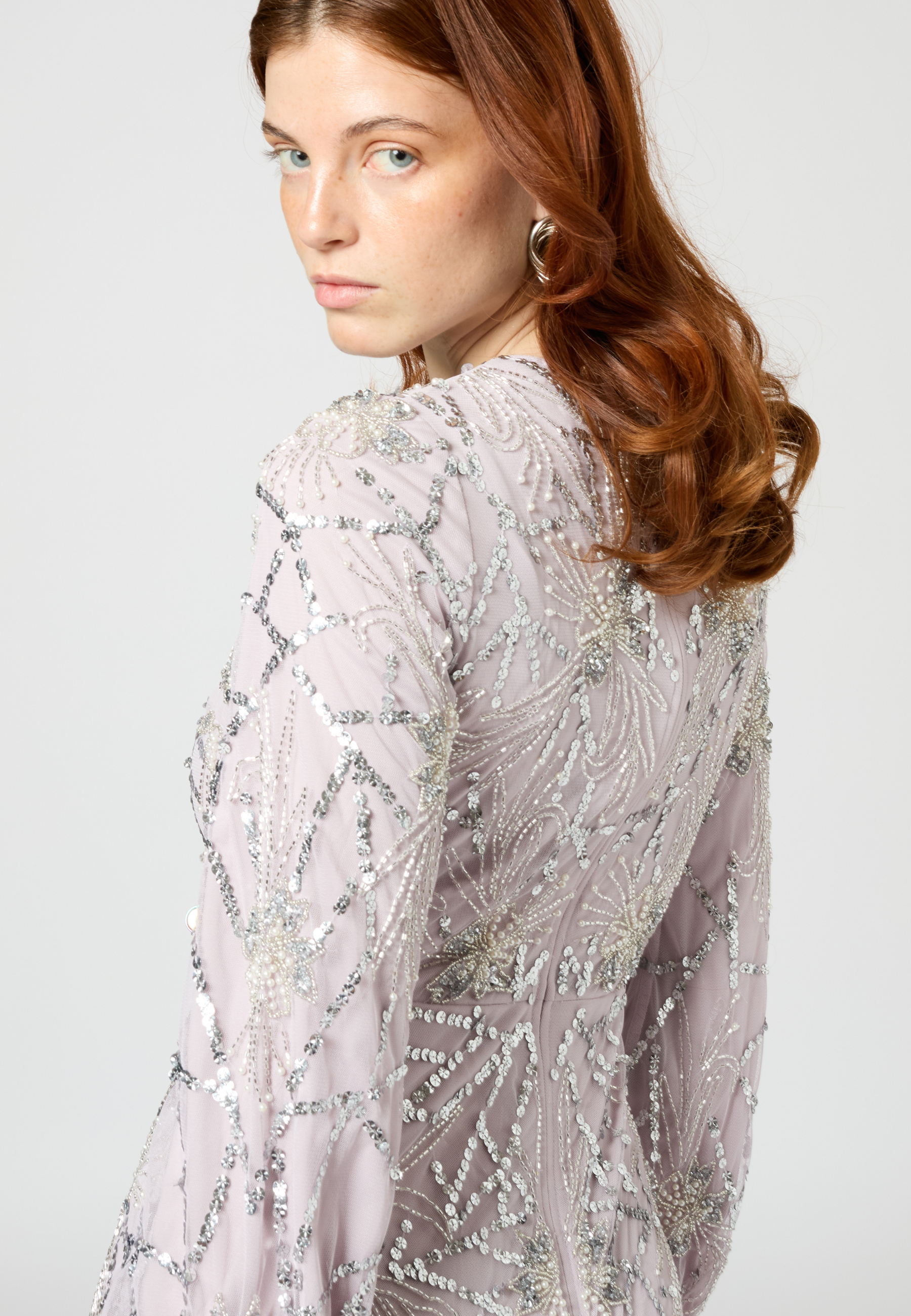 Kay Modest Embellished Sequin Maxi Dress | MTZ250417