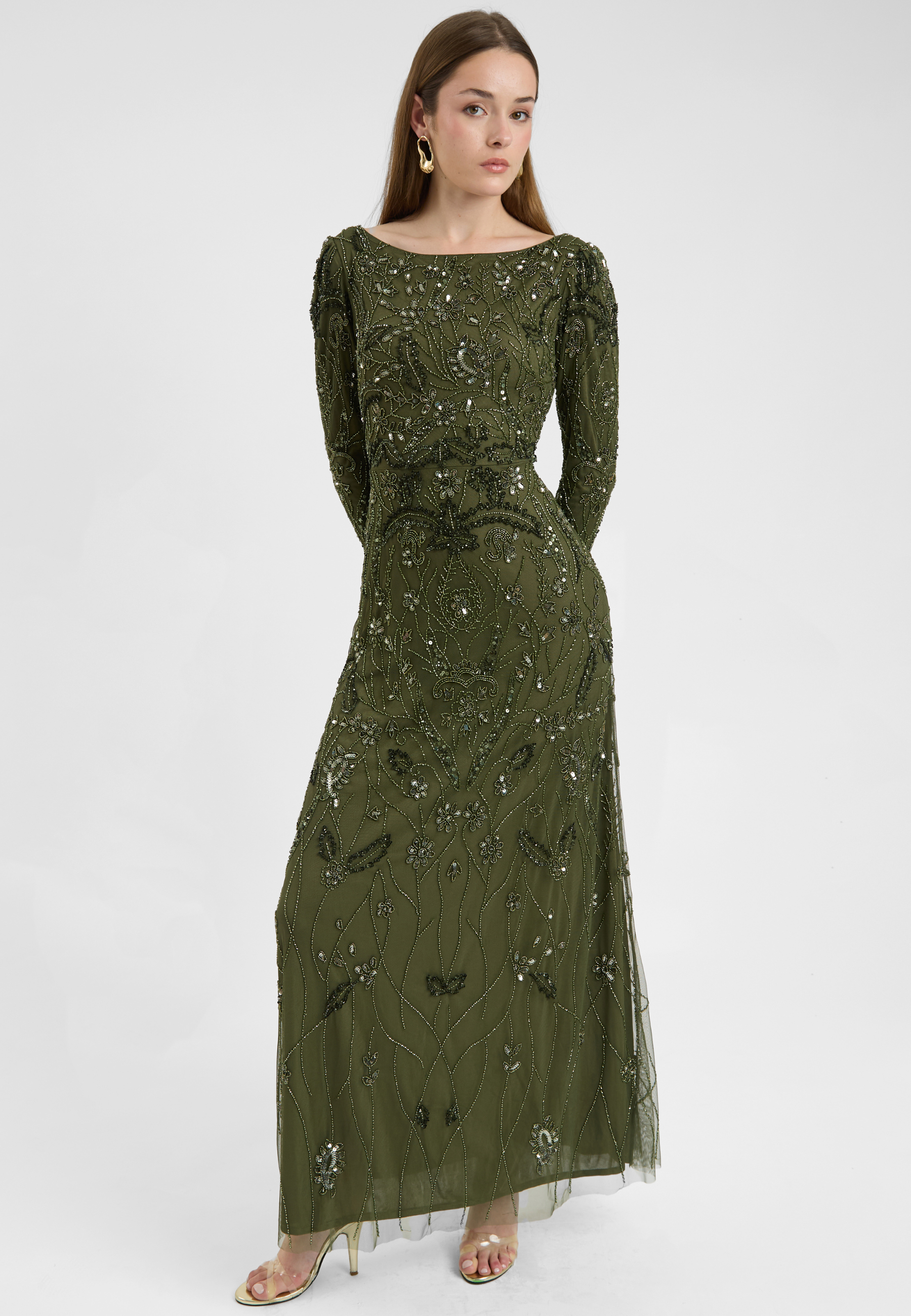 Ziya Embellished Sequin Maxi Dress | MTZ250803