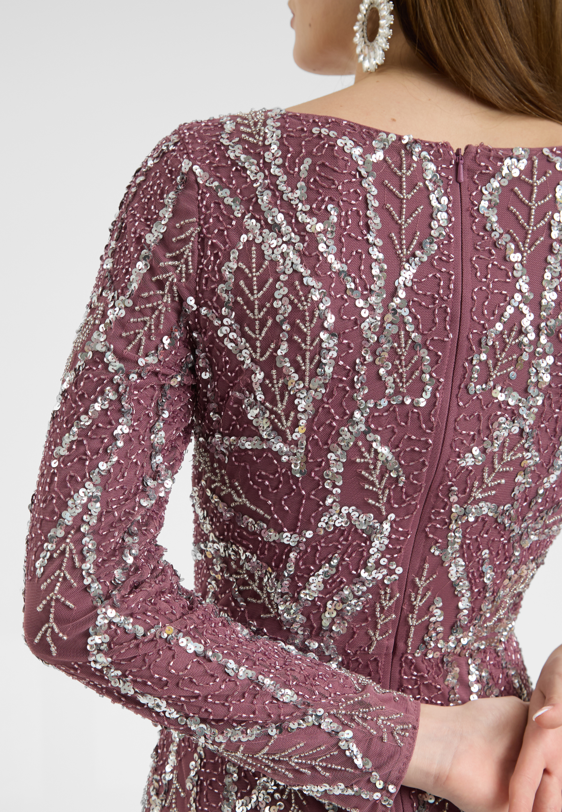Sezen Embellished Sequin Maxi Dress | MTZ250812