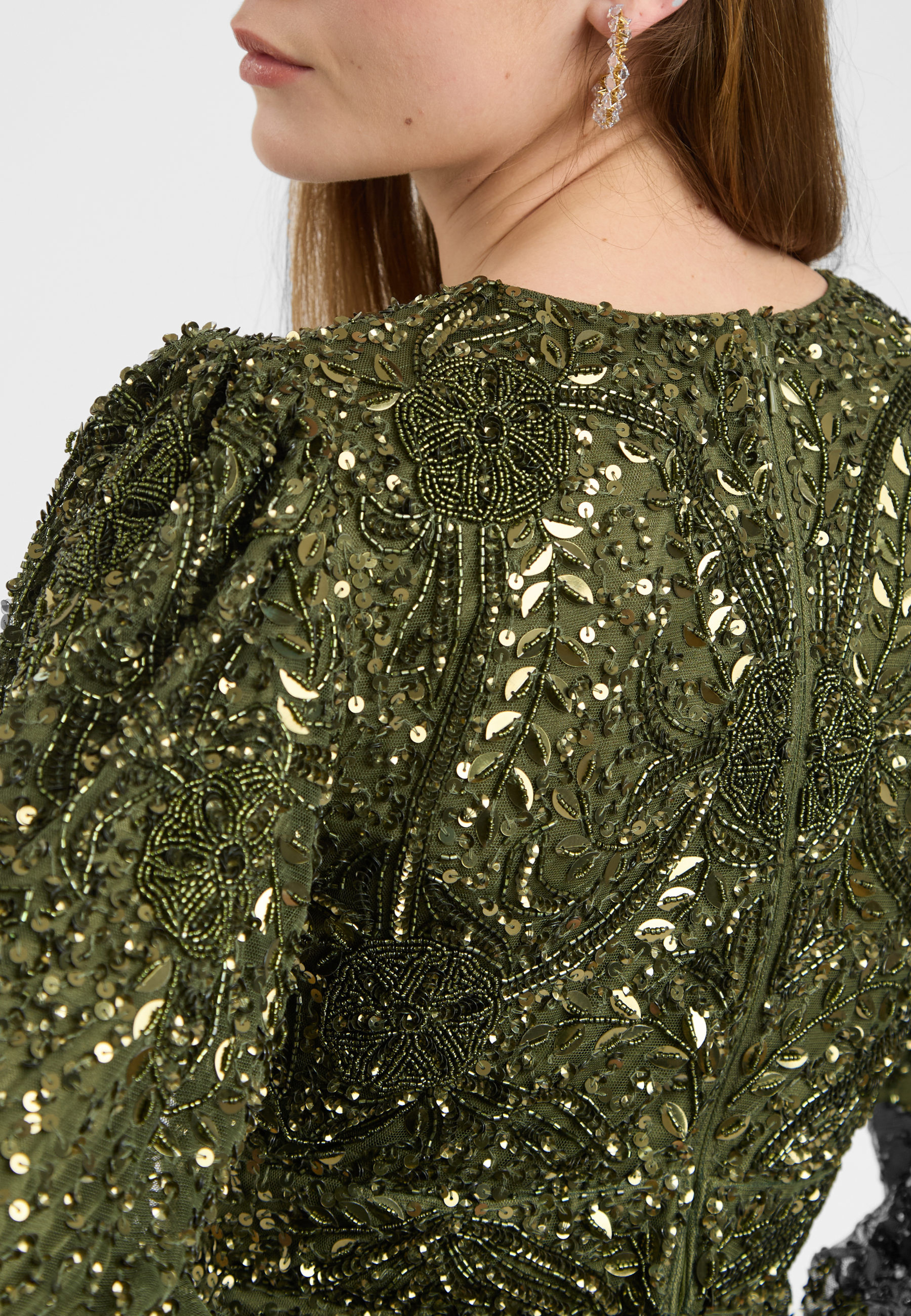 Lujen Embellished Sequin Maxi Dress | MTZ250712