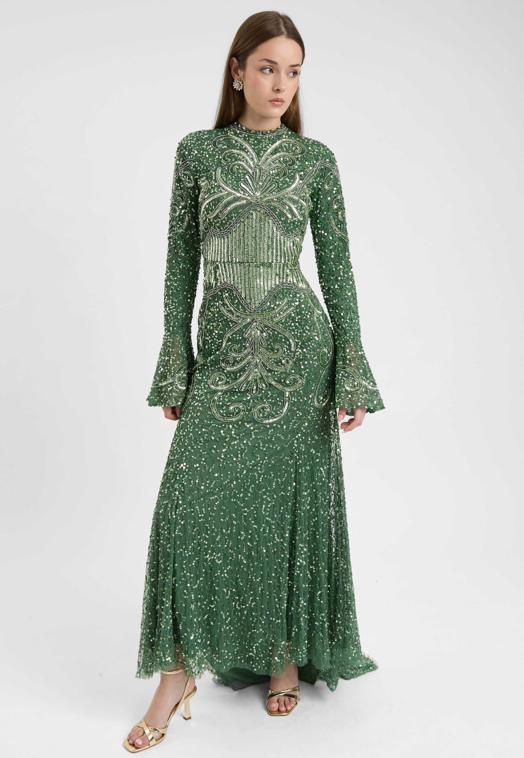 Nysia Modest Sequin Maxi Dress | MTZ260903