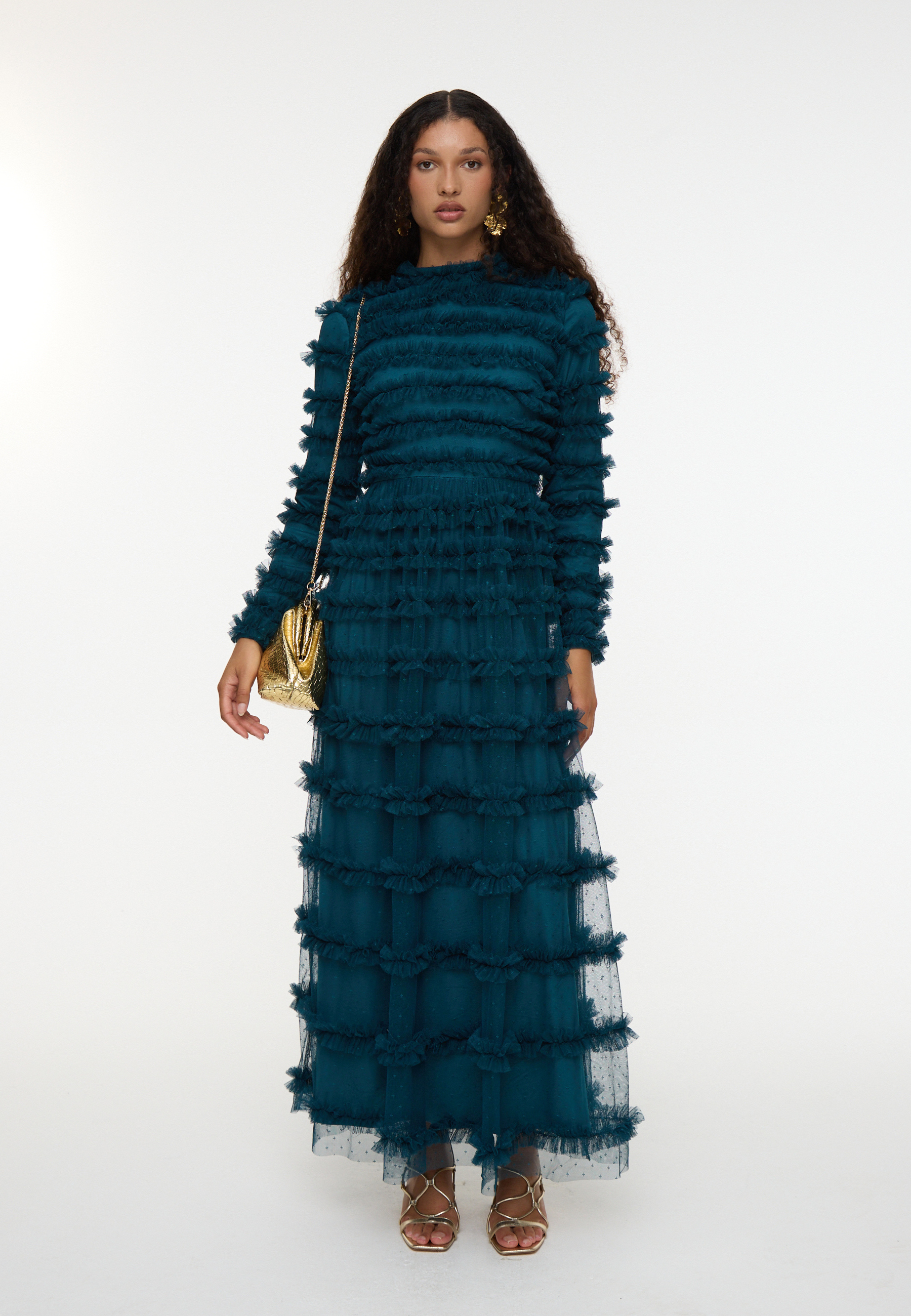 Leyla Modest Ruffle Maxi Dress | MTZ250115