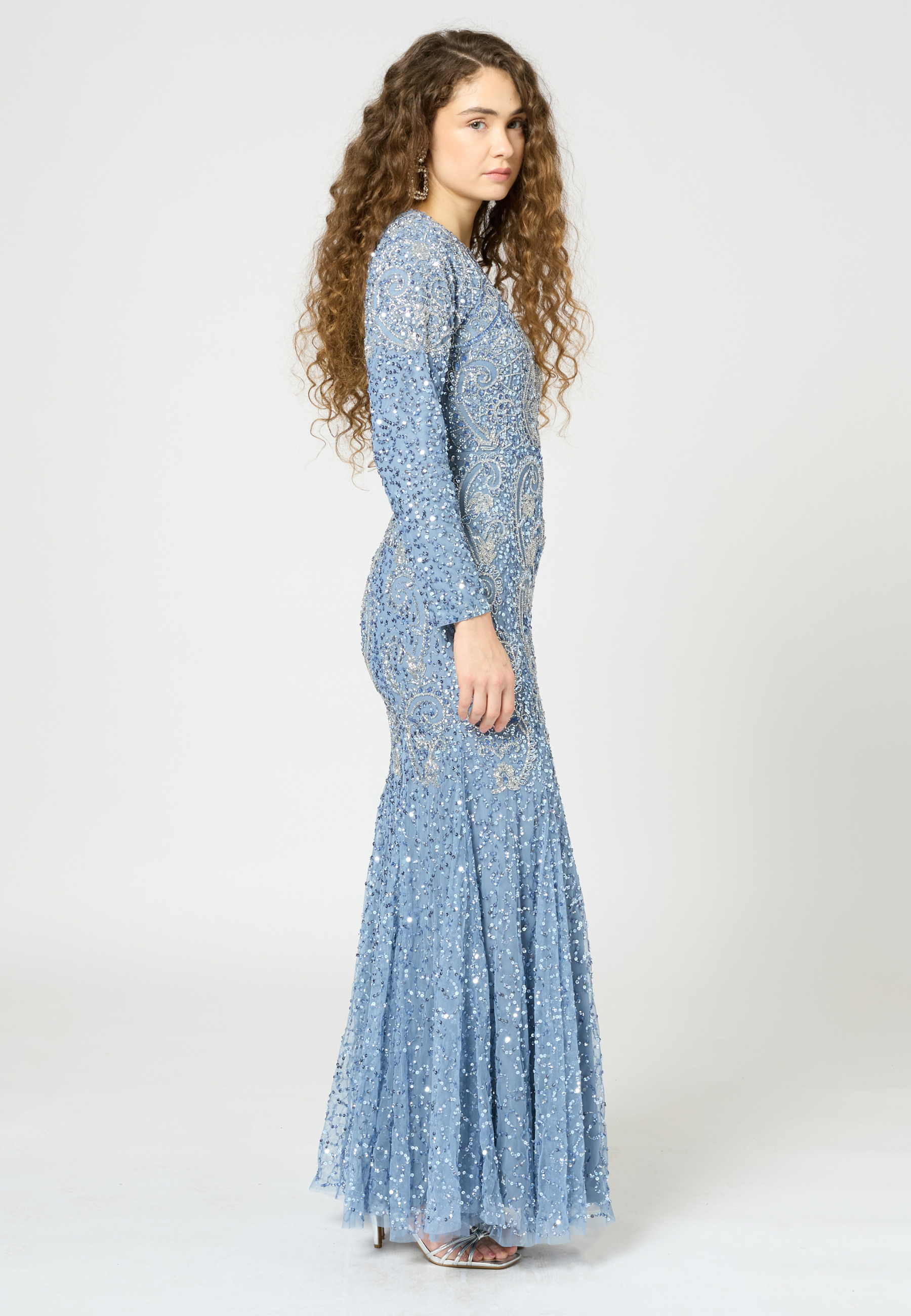 Ruya Modest Embellished Sequin Maxi Dress | MTZ250411