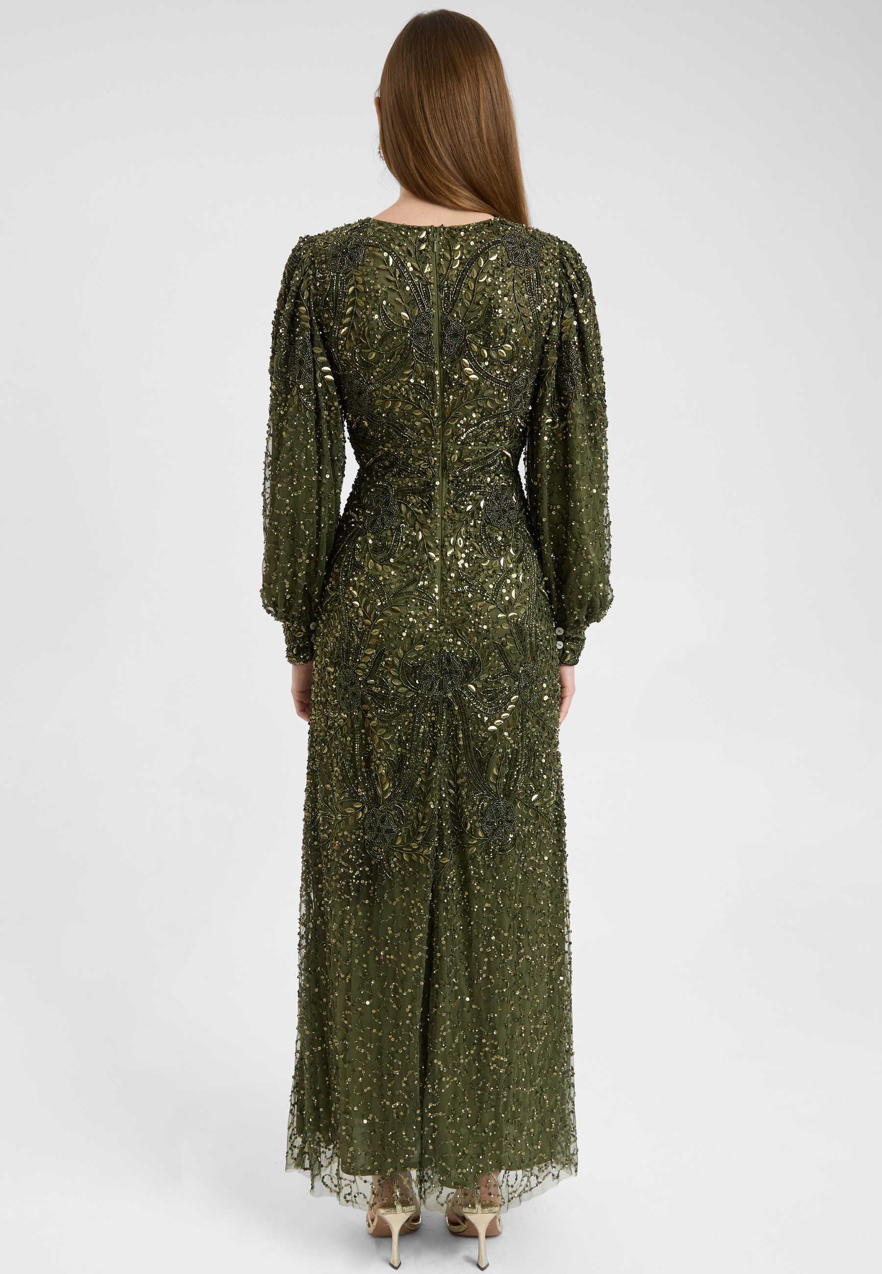Lujen Embellished Sequin Maxi Dress | MTZ250712