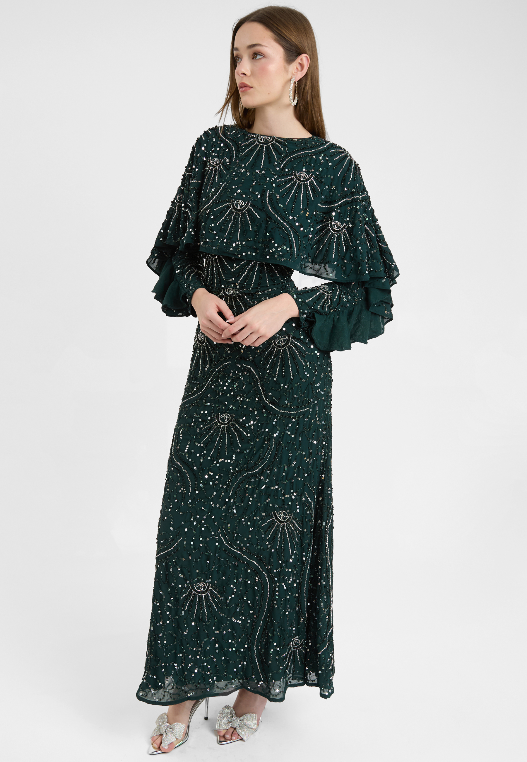 Elin Modest Embellished Sequin Maxi Dress | MTZ250406 MARYISA Elin Modest Embellished Sequin Maxi Dress | MTZ250406 MARYISA