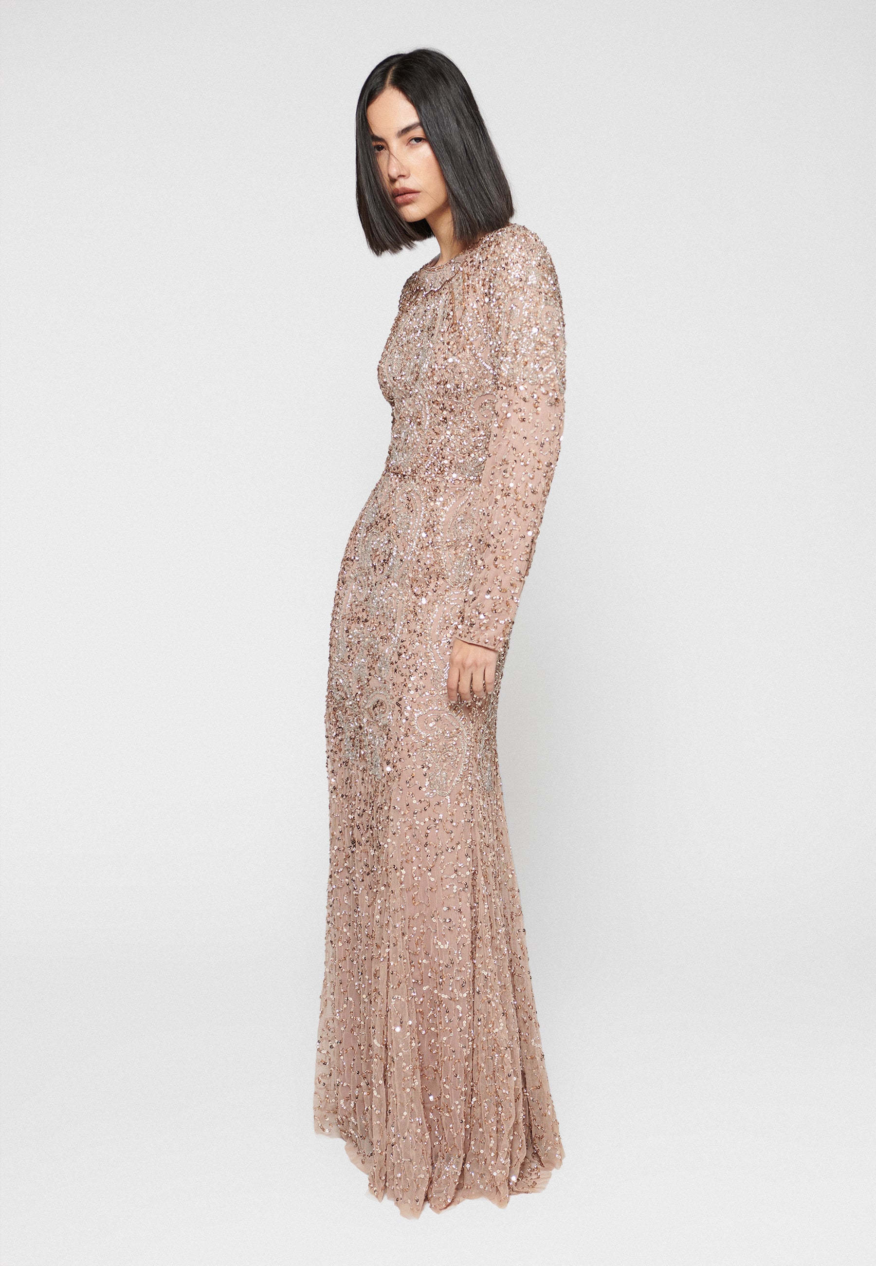 Jane Embellished Sequin Maxi Dress | MTZ240601