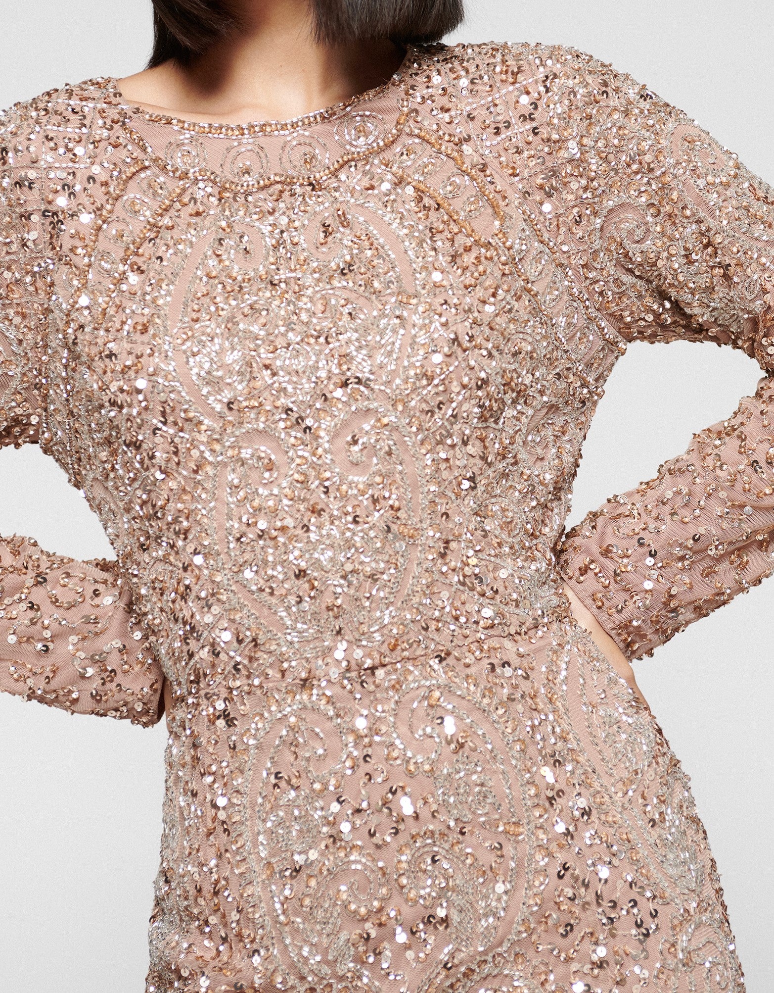 Jane Embellished Sequin Maxi Dress | MTZ240601