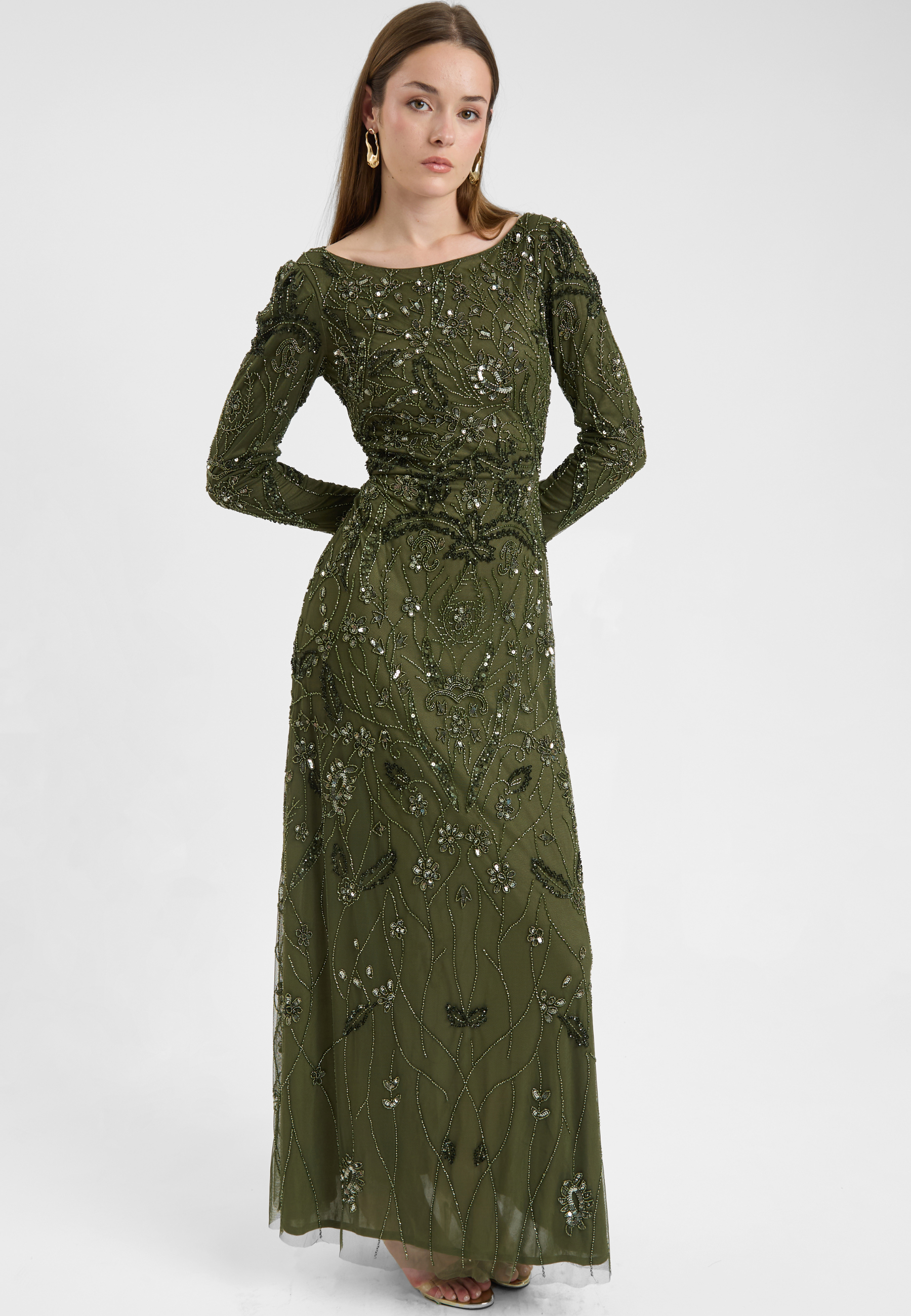 Ziya Embellished Sequin Maxi Dress | MTZ250803